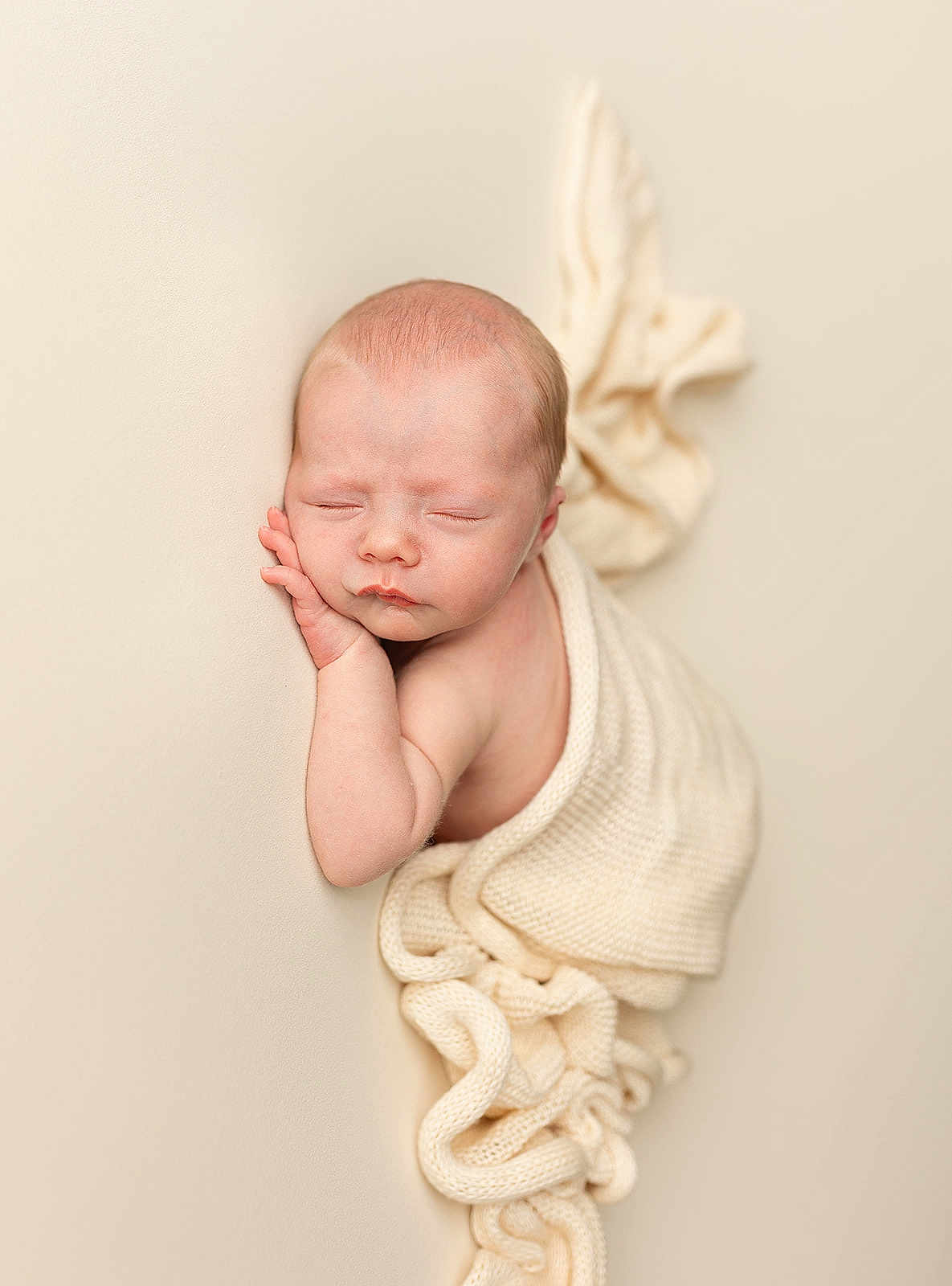 Westin is registered to the contest to win money with this photo: newborn, baby, sleeping, blanket, knitted, wrapped, infant, peaceful, soft, beige, portrait, cute, tiny, hand, resting, skin, head, closeup, cozy, warm