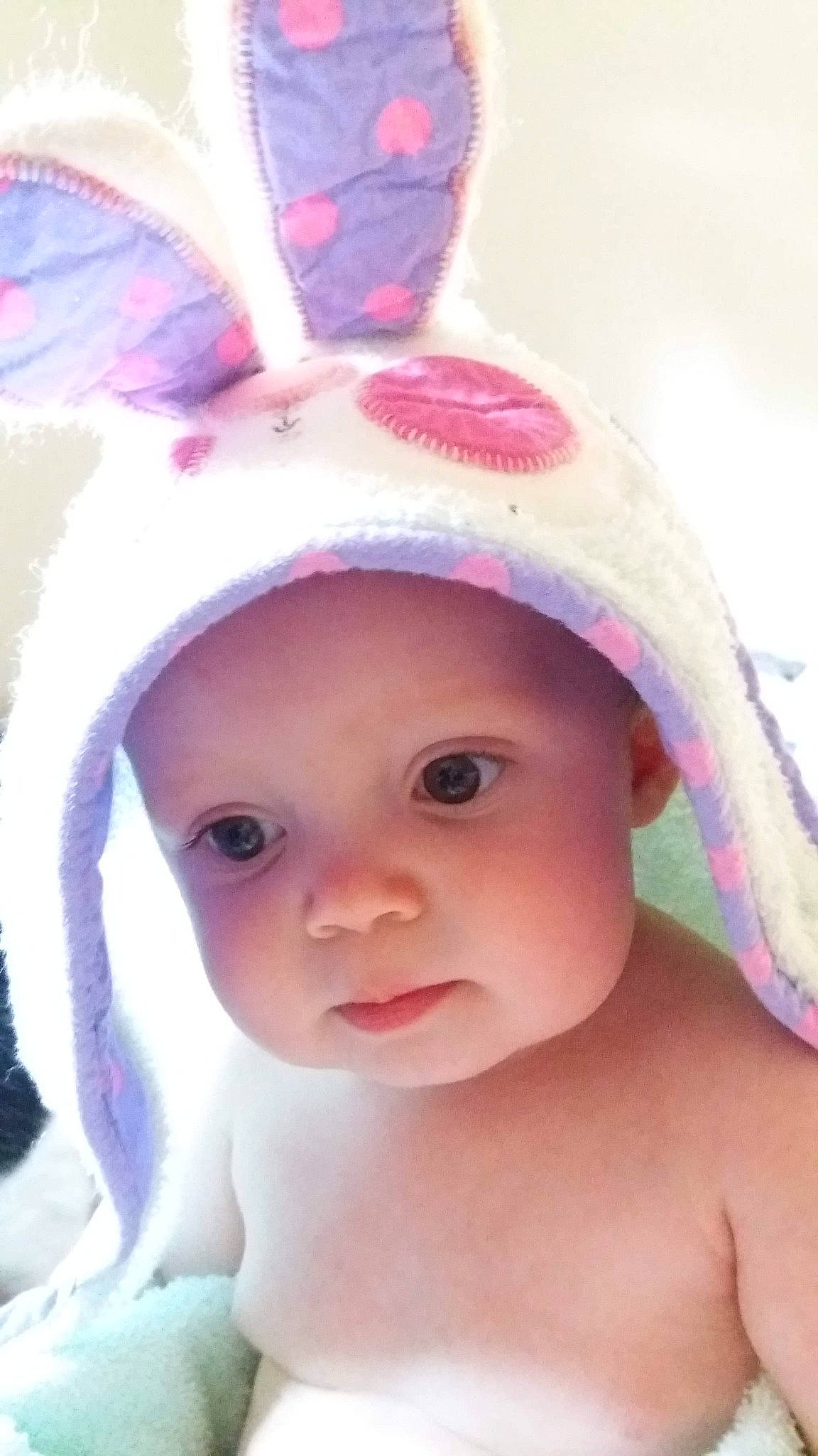 Valkyrie is registered to the contest to win money with this photo: baby, cheek, child, ear, eye, fashion_accessory, hat, headgear, headwear, lip, person, pink, skin, smile, toddler