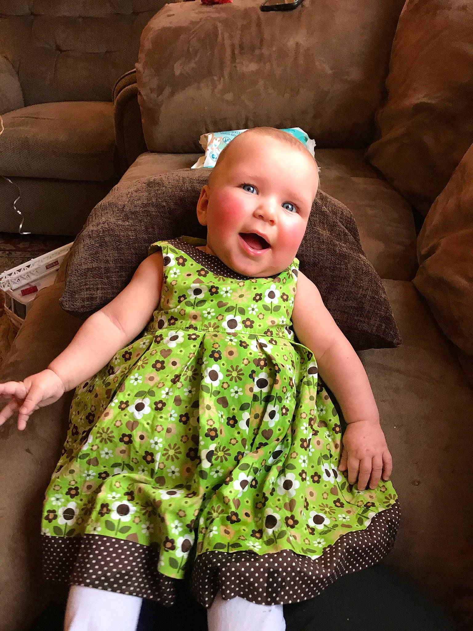 Pearl joined the competition — help win amazing prizes! blue, clothing, dress, eye, face, finger, fun, green, hairstyle, head, human, leg, lighting, pattern, people, person, product, room, sitting, vertebrate