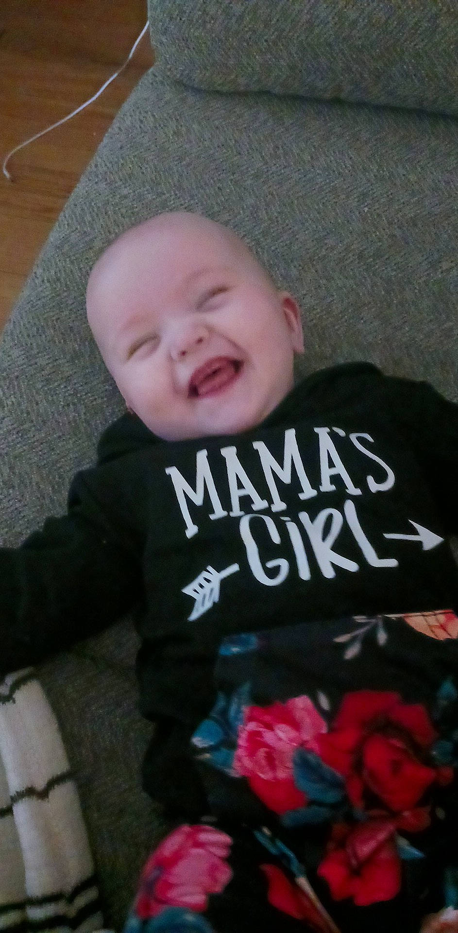 Raven joined the competition — help win amazing prizes! baby, baby_laughing, baby_toddler_clothing, cheek, child, comfort, cool, eye, eyebrow, happy, lip, mouth, outerwear, person, pink, sitting, skin, sleeve, smile, t_shirt