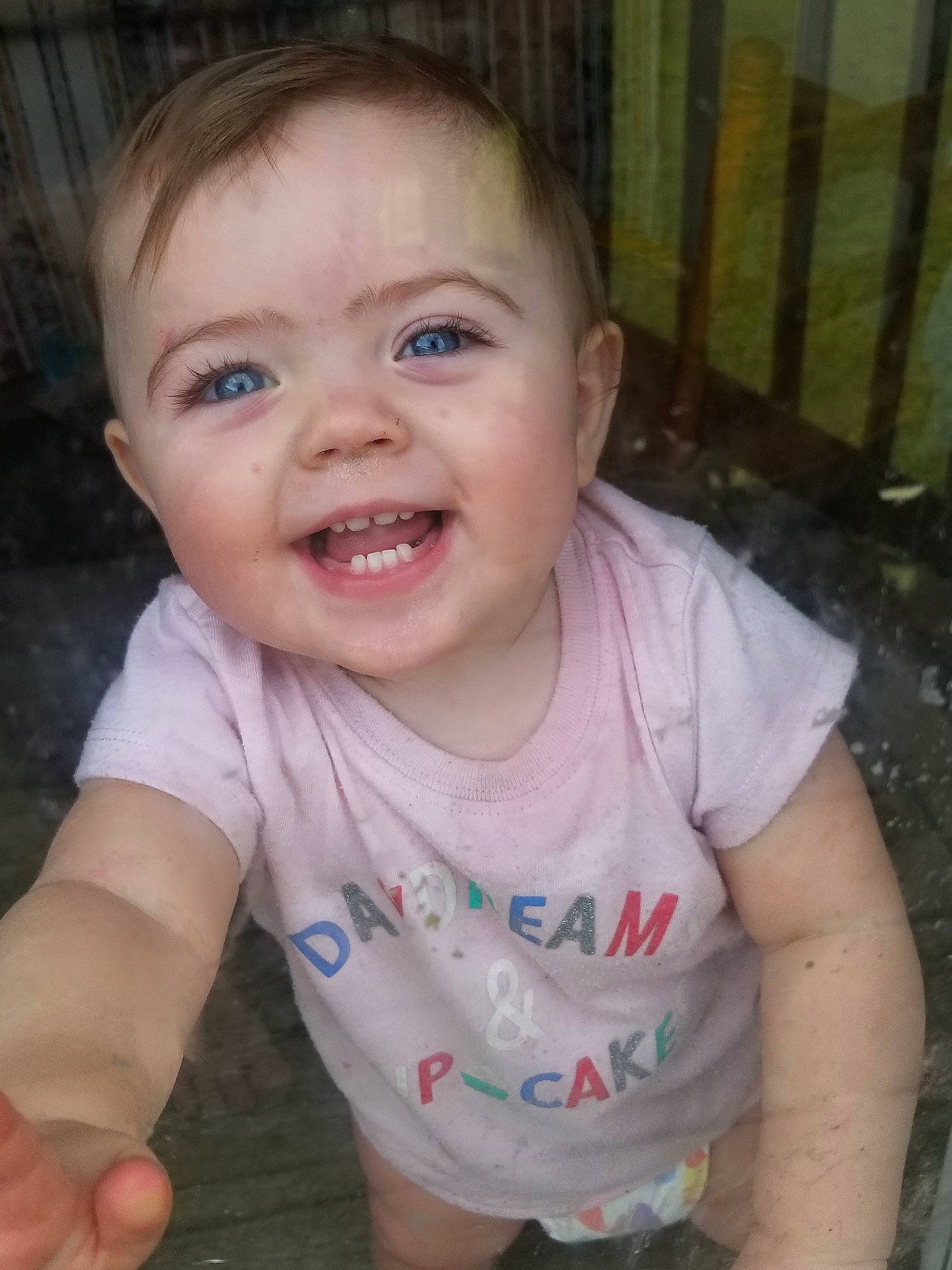 Aleah joined the competition — help win amazing prizes! baby, cheek, child, chin, eye, face, facial_expression, forehead, fun, head, iris, joy, laugh, lip, mouth, nose, organ, person, skin, smile