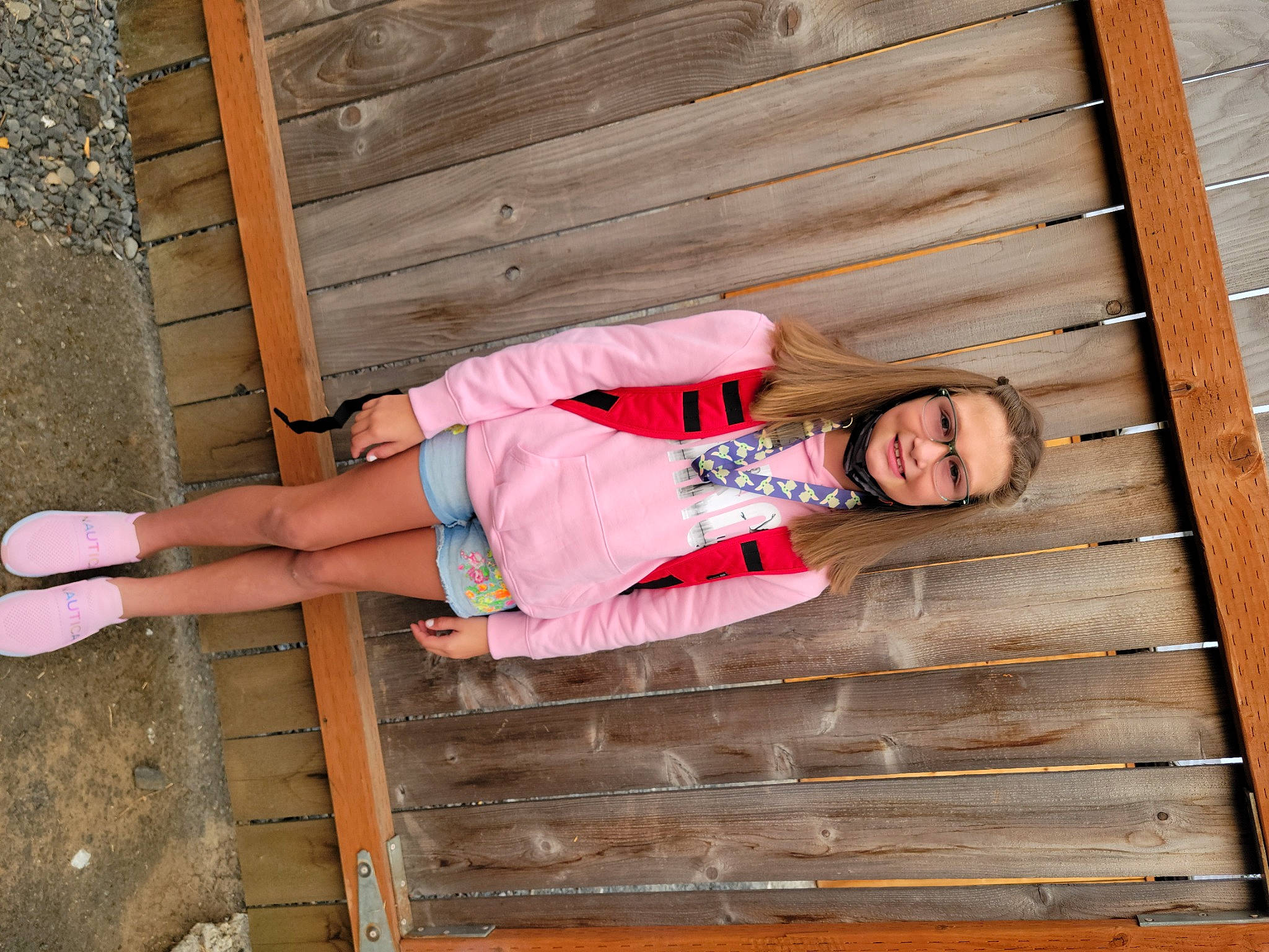 Paydon joined the competition — help win amazing prizes! calf, eyewear, fun, happy, hardwood, hat, human_leg, joy, knee, leisure, magenta, orange, person, pink, shorts, street_fashion, sunglasses, thigh, waist, wood