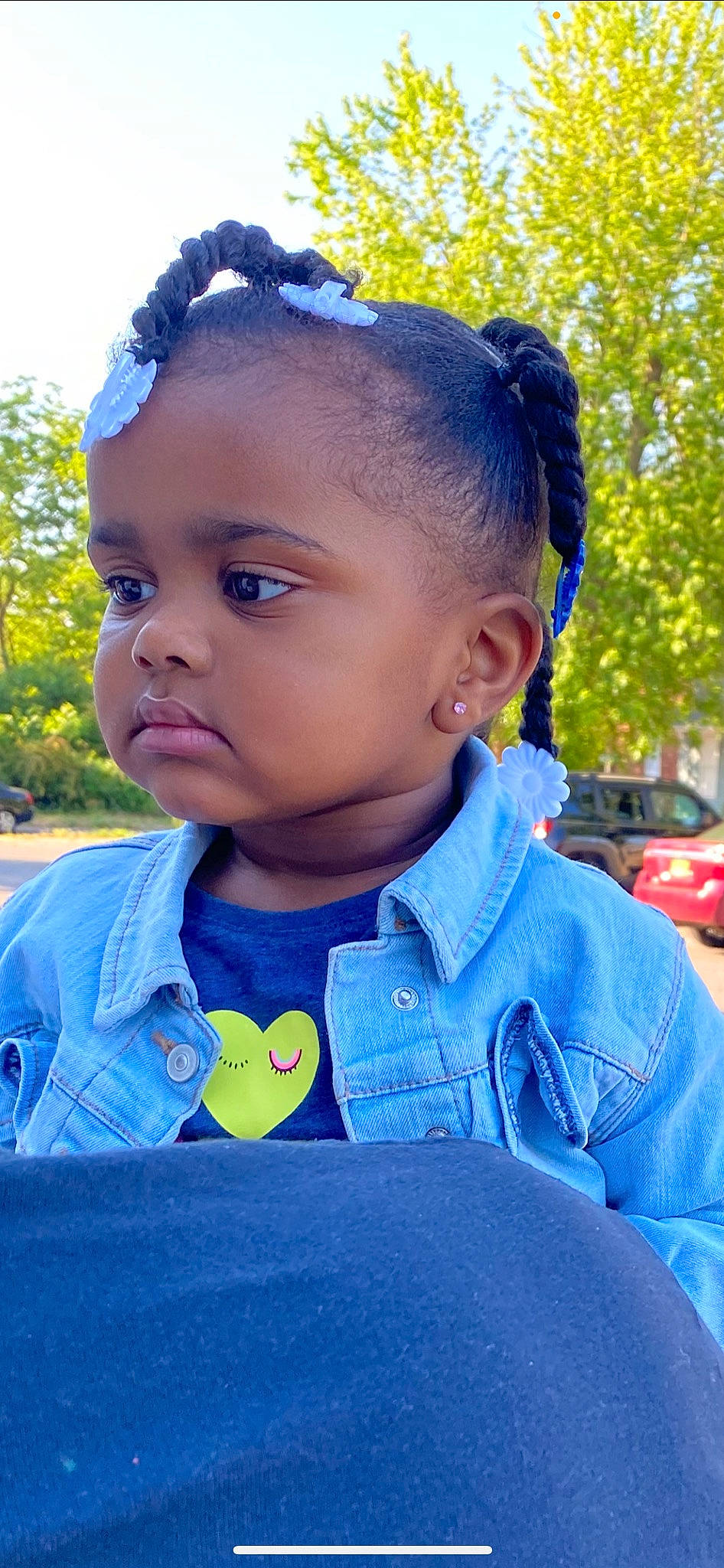 Rylynn joined the competition — help win amazing prizes! black_hair, blue, chin, cool, ear, electric_blue, facial_expression, forehead, grass, hair, hairstyle, happy, human, leisure, lip, nose, person, skin, toddler, tree