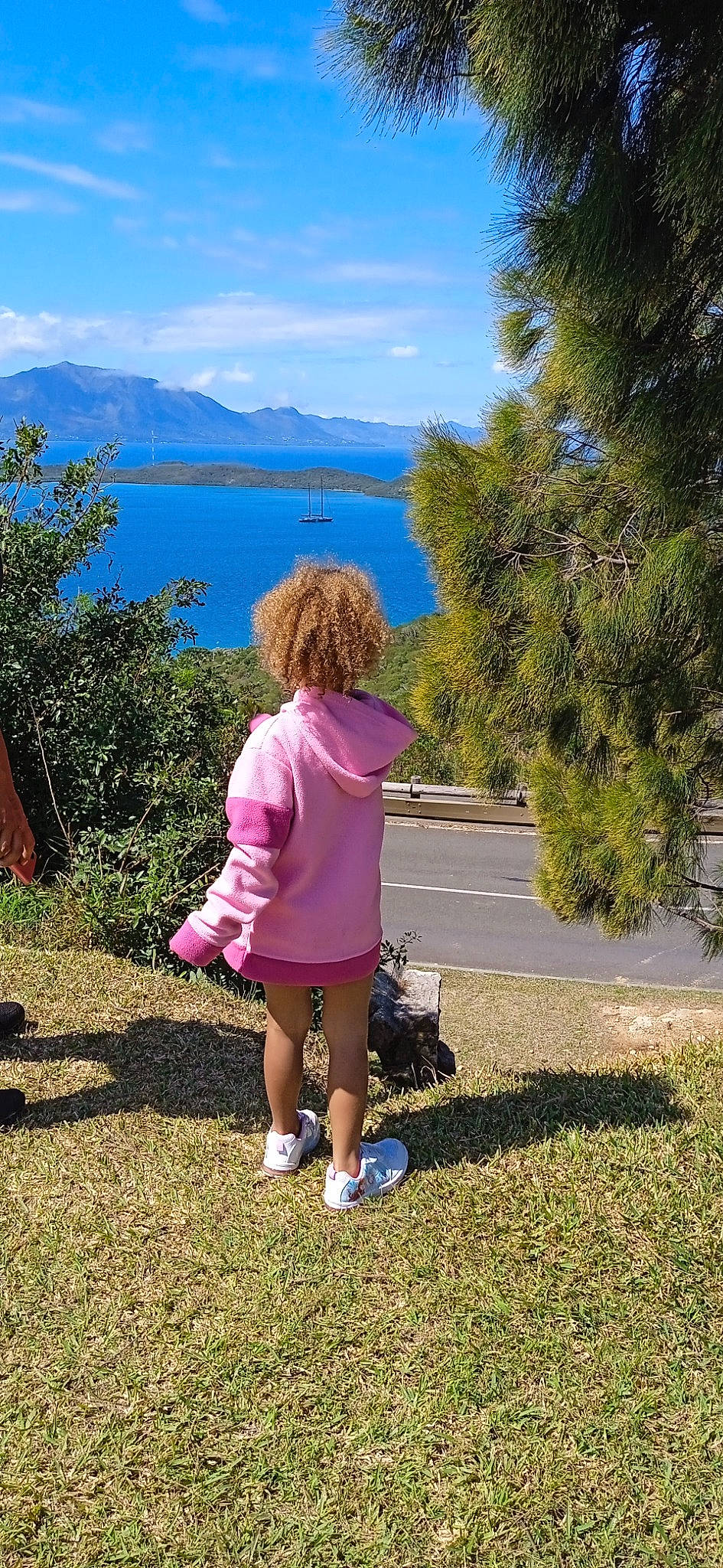 Dieynaba participe au concours pour gagner de l'argent avec cette photo : botany, cloud, electric_blue, fun, grass, grassland, lake, landscape, leisure, mountain, people_in_nature, person, plant, recreation, sky, sneakers, spring, toddler, tree, walking