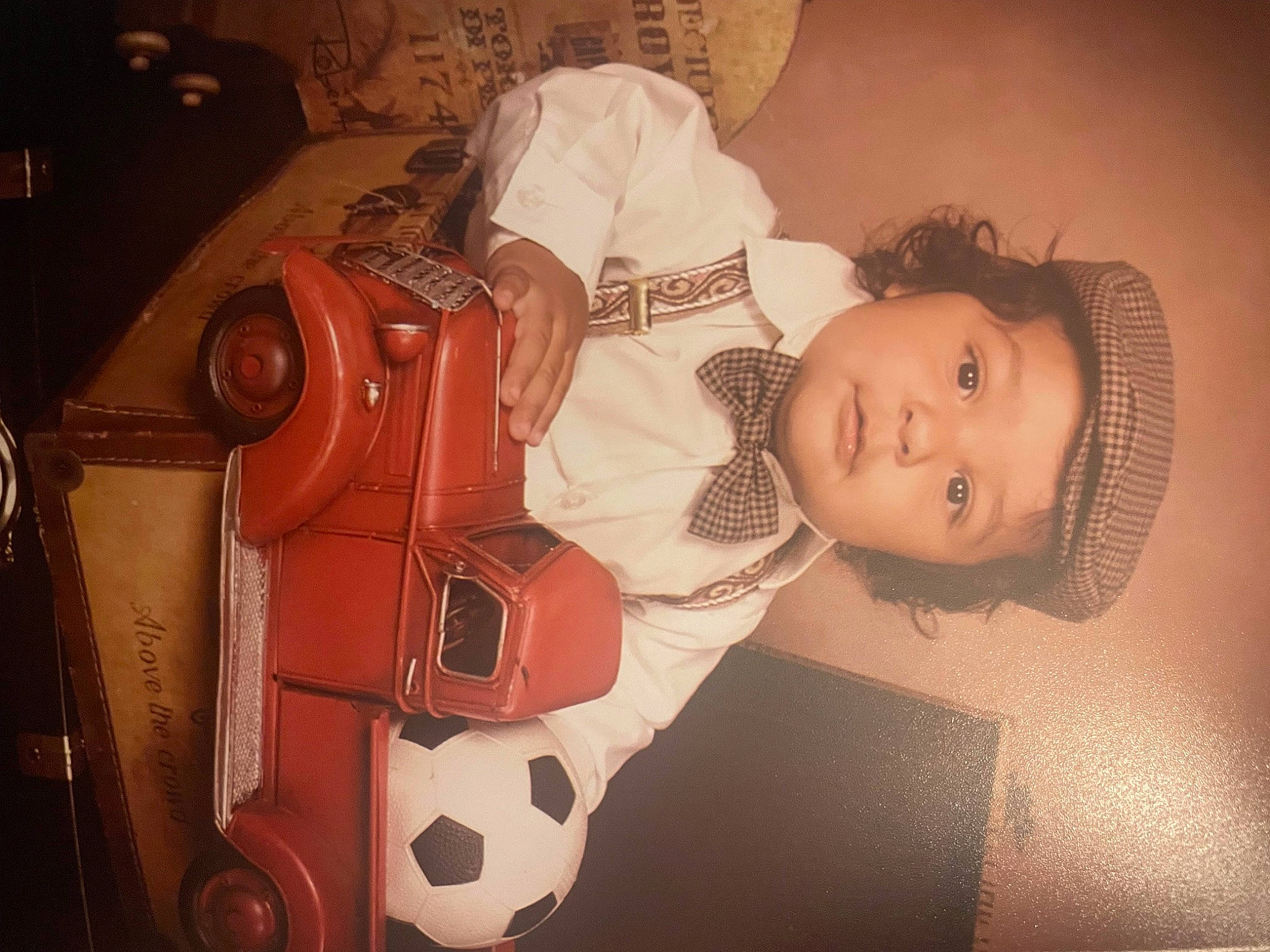 Leonardo joined the competition — help win amazing prizes! baby, baby_toys, carmine, cheek, child, flash_photography, flooring, fun, helmet, mouth, nose, person, personal_protective_equipment, room, sitting, toddler, toy, vintage_clothing, wood