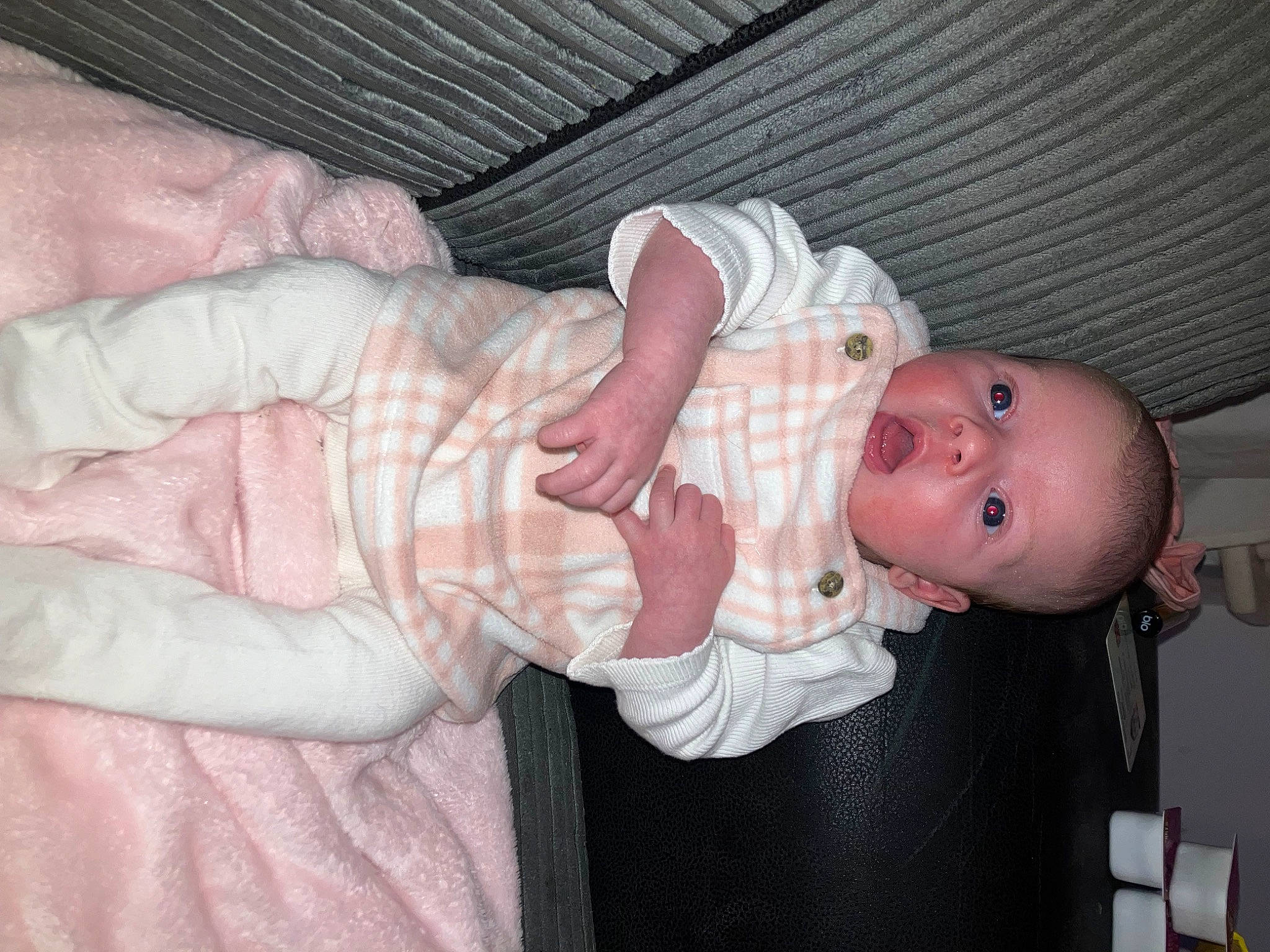 Journey-mae is registered to the contest to win money with this photo: baby, baby_products, baby_toddler_clothing, child, comfort, finger, gesture, nail, pattern, person, skin, sleeve, thumb, toddler, wrist