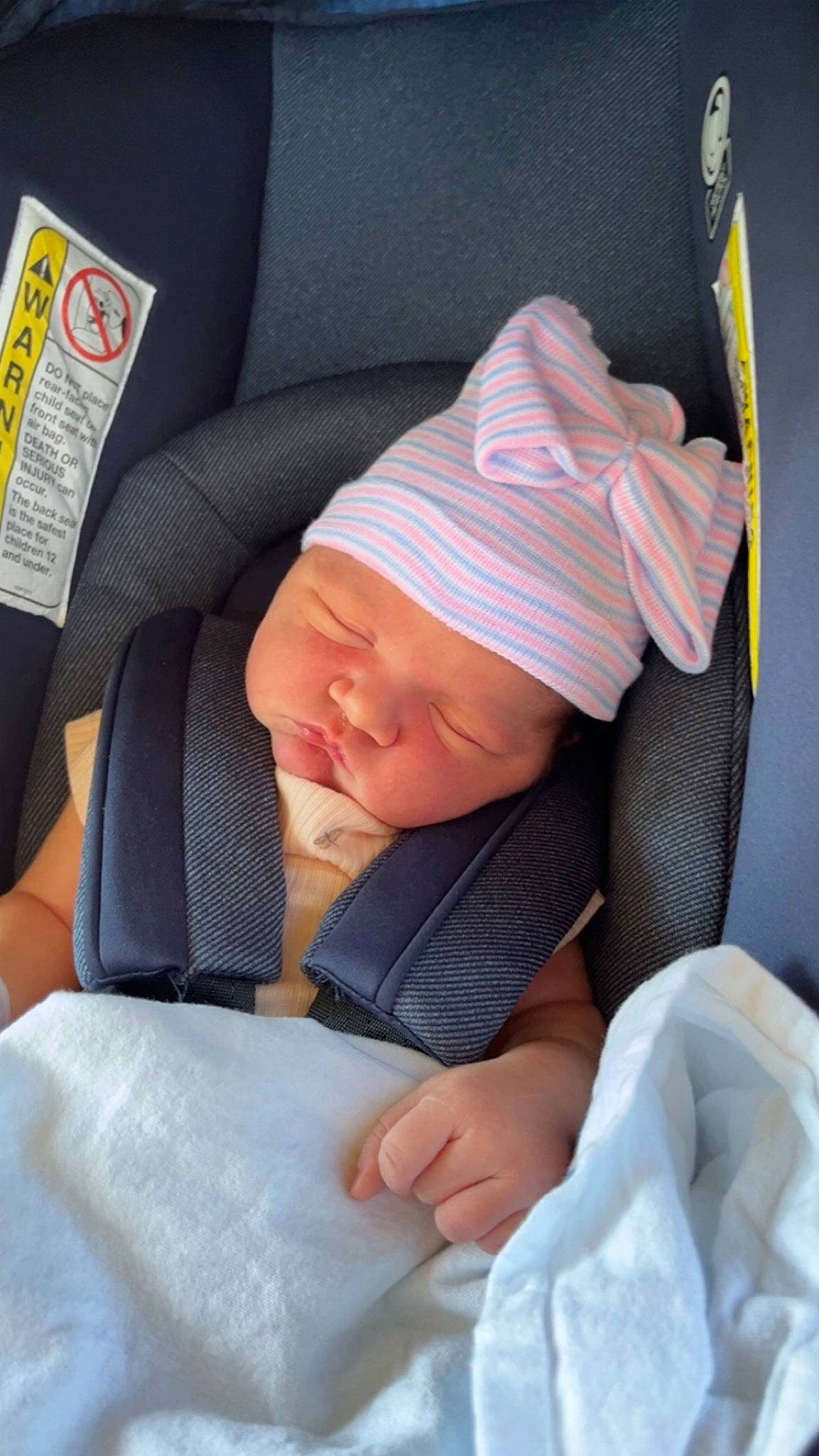 Maylah joined the competition — help win amazing prizes! auto_part, baby, baby_carriage, baby_in_car_seat, baby_products, baby_toddler_clothing, car_seat, child, comfort, finger, hat, headwear, linens, nail, nap, person, product, seat_belt, sitting, thumb