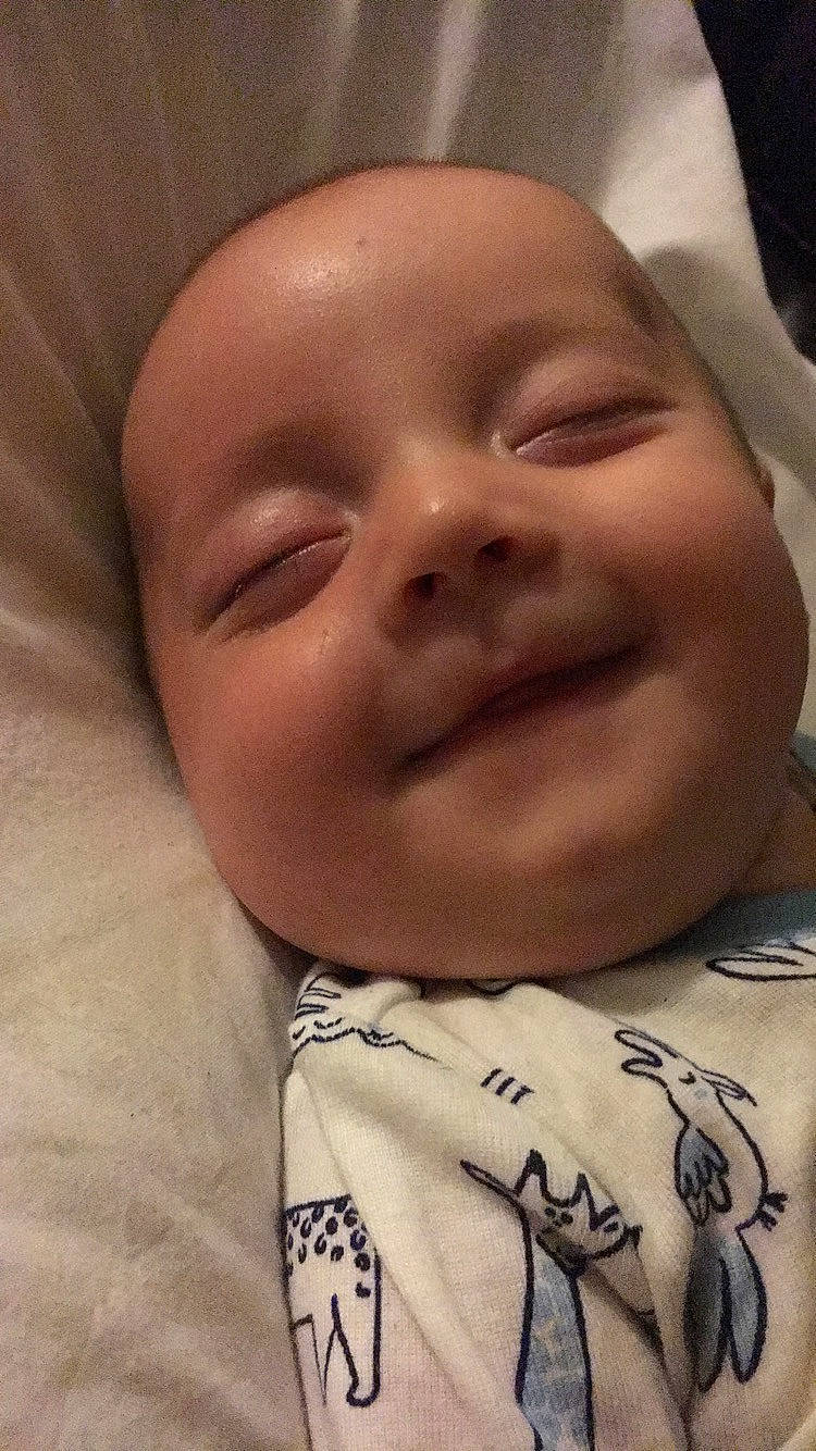 Kamden joined the competition — help win amazing prizes! baby, baby_making_funny_faces, cheek, child, chin, close_up, ear, eyebrow, face, facial_expression, forehead, head, headwear, joy, lip, mouth, nose, person, skin, smile