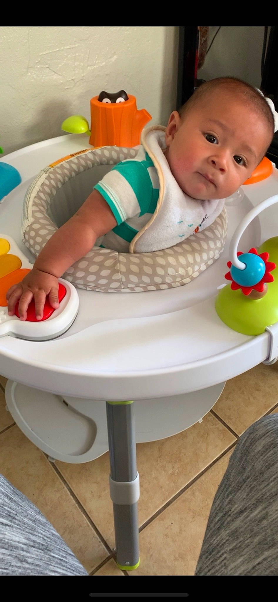 Tommy joined the competition — help win amazing prizes! baby, child, furniture, person, play, table, toddler