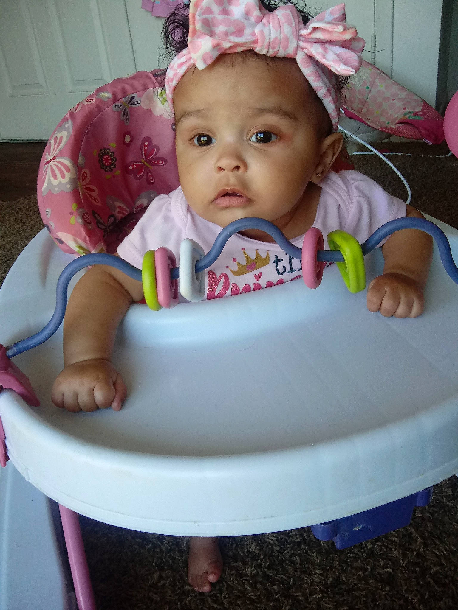 Charlene is registered to the contest to win money with this photo: baby, birthday, cheek, child, furniture, hair_accessory, person, pink, product, skin, toddler