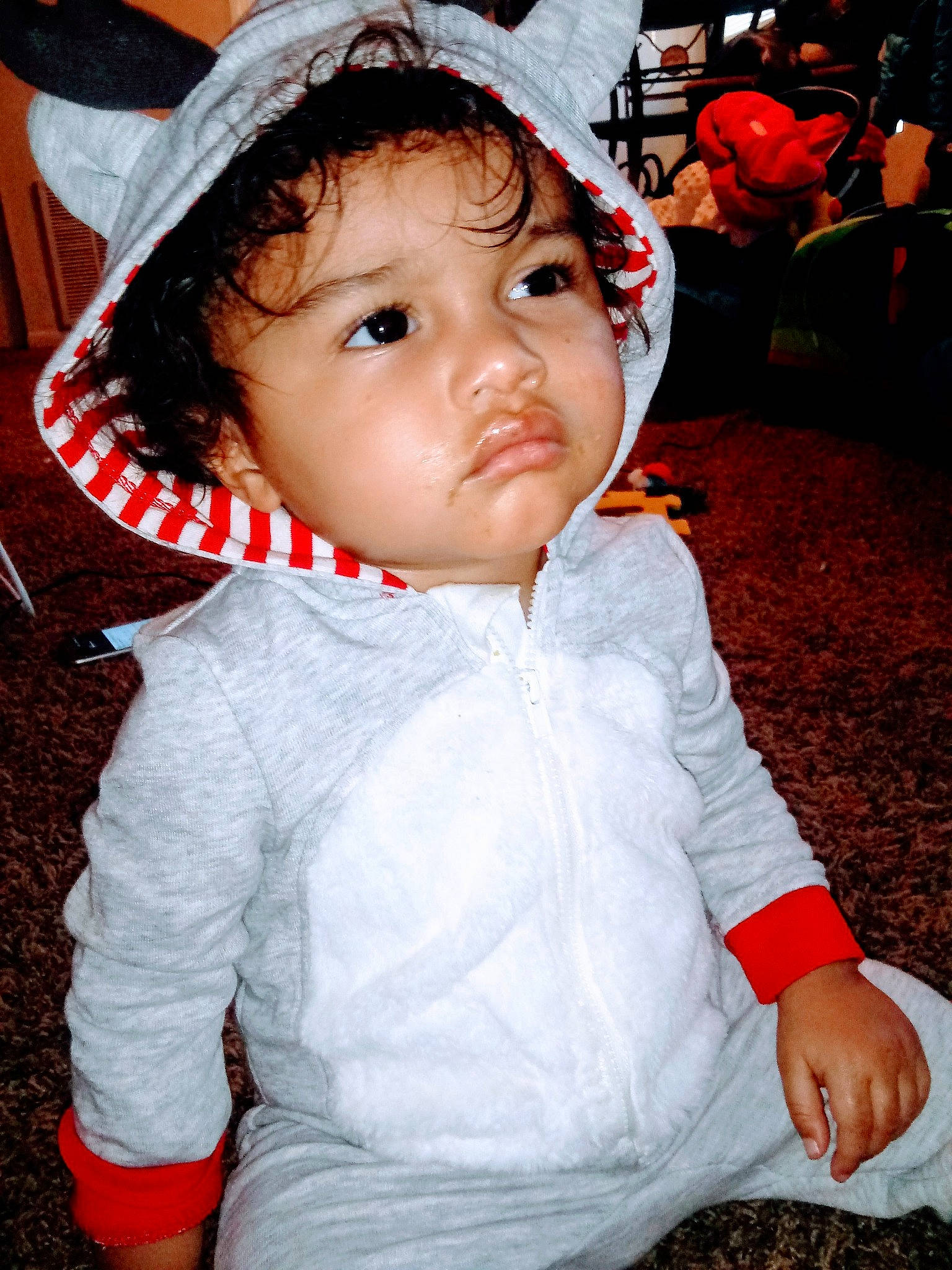 Jesse joined the competition — help win amazing prizes! boy, child, costume, eye, fun, girl, hair_accessory, happiness, headgear, infant, person, product, red, skin, smile, textile, toddler, tradition