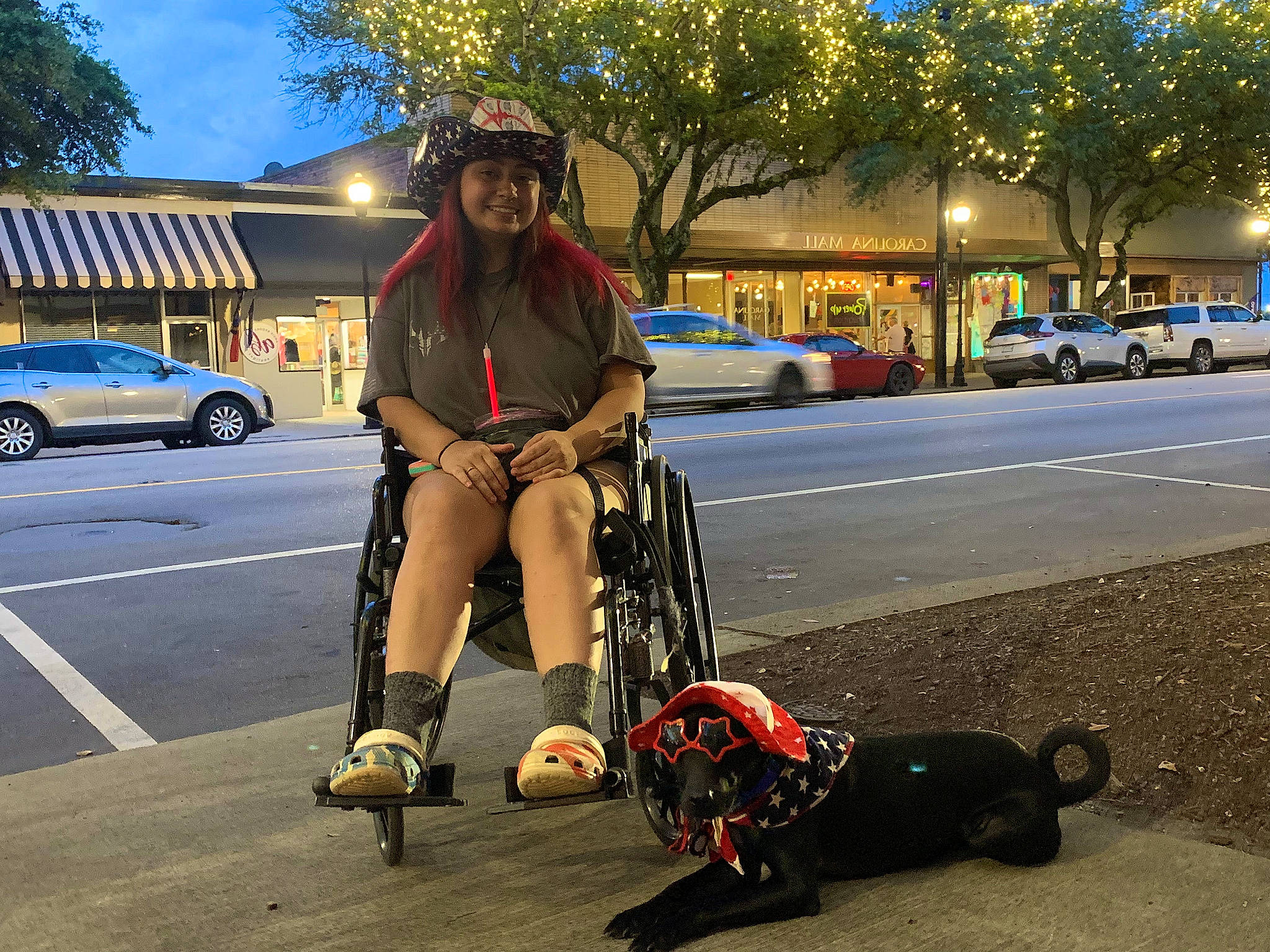 Bear joined the competition — help win amazing prizes! asphalt, automotive_tire, bag, car, cycling, hat, helmet, human_leg, land_vehicle, luggage_and_bags, motor_vehicle, personal_protective_equipment, road, road_surface, rolling, sidewalk, tire, tree, vehicle, wheel