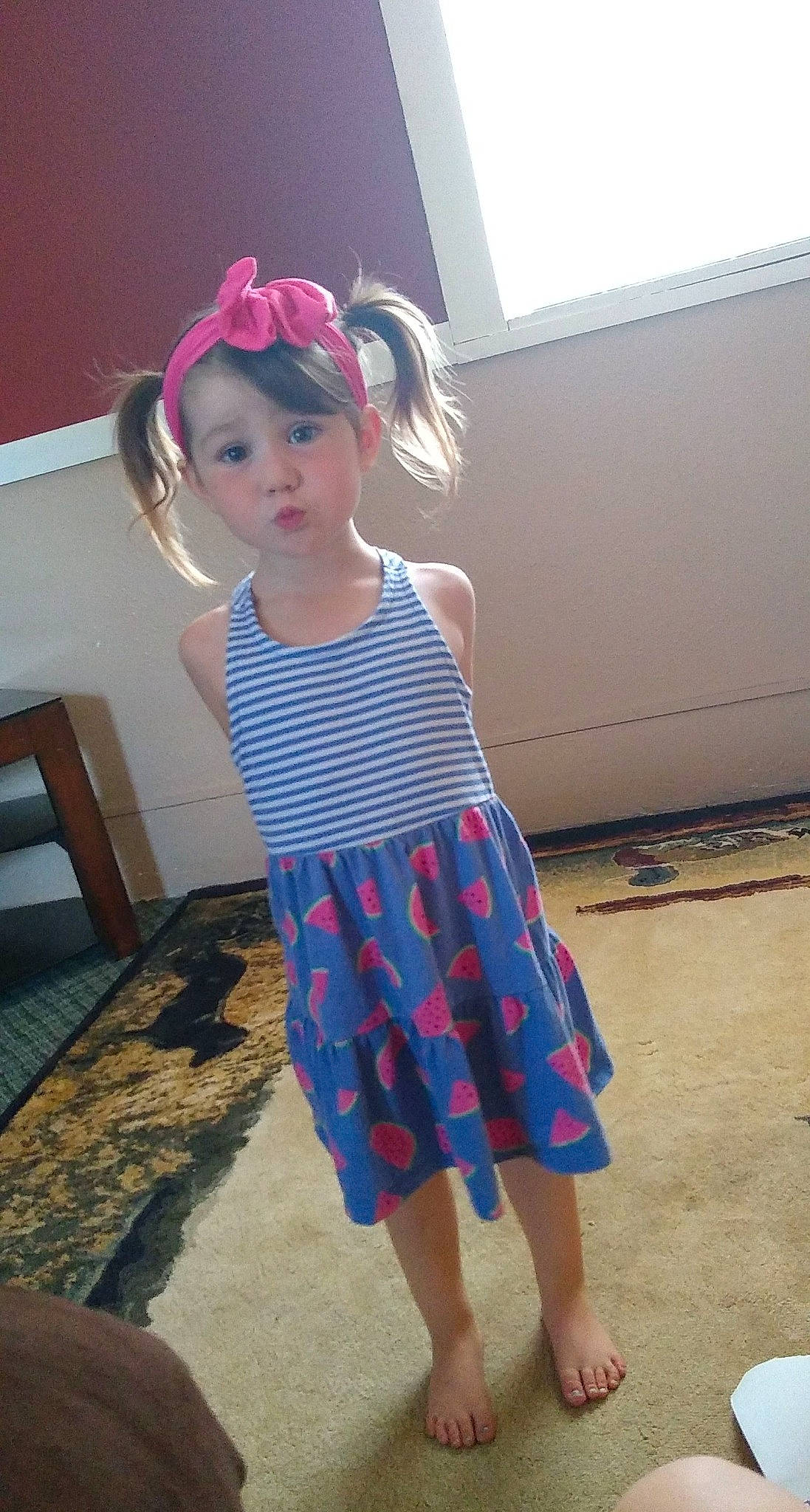 Adalyne joined the competition — help win amazing prizes! child, clothing, design, dress, pattern, person, pink, shoulder, sleeve, toddler