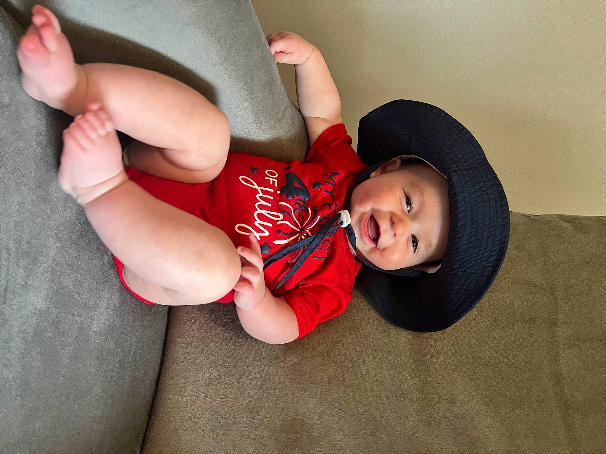 Owen joined the competition — help win amazing prizes! baby, baby_toddler_clothing, comfort, dress, elbow, finger, flash_photography, foot, hand, happy, hat, headgear, headwear, knee, leg, mouth, person, shorts, skin, thigh