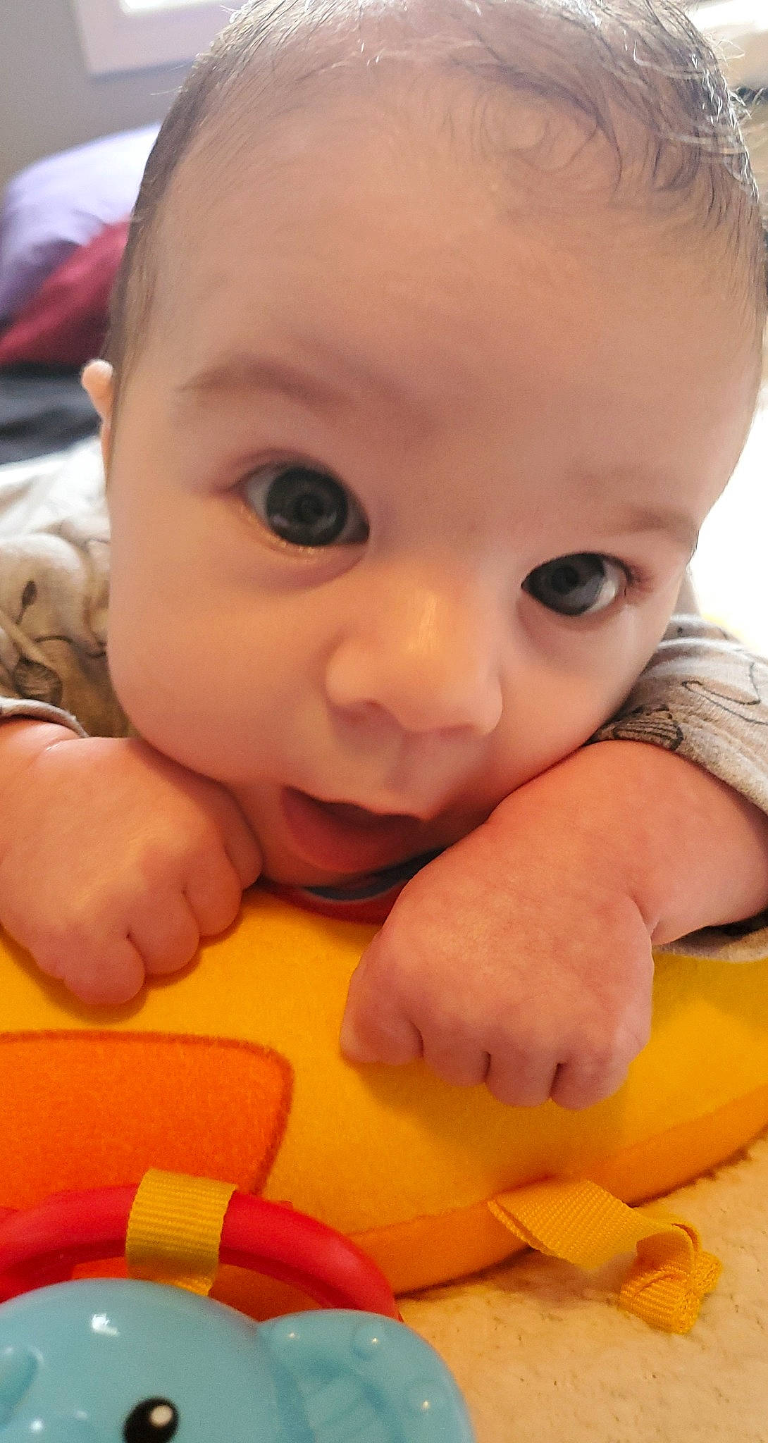 Jaxxon joined the competition — help win amazing prizes! baby, cheek, chin, eyebrow, eyelash, facial_expression, finger, gesture, hairstyle, happy, iris, lip, mouth, nose, organ, person, photograph, product, skin, surprise