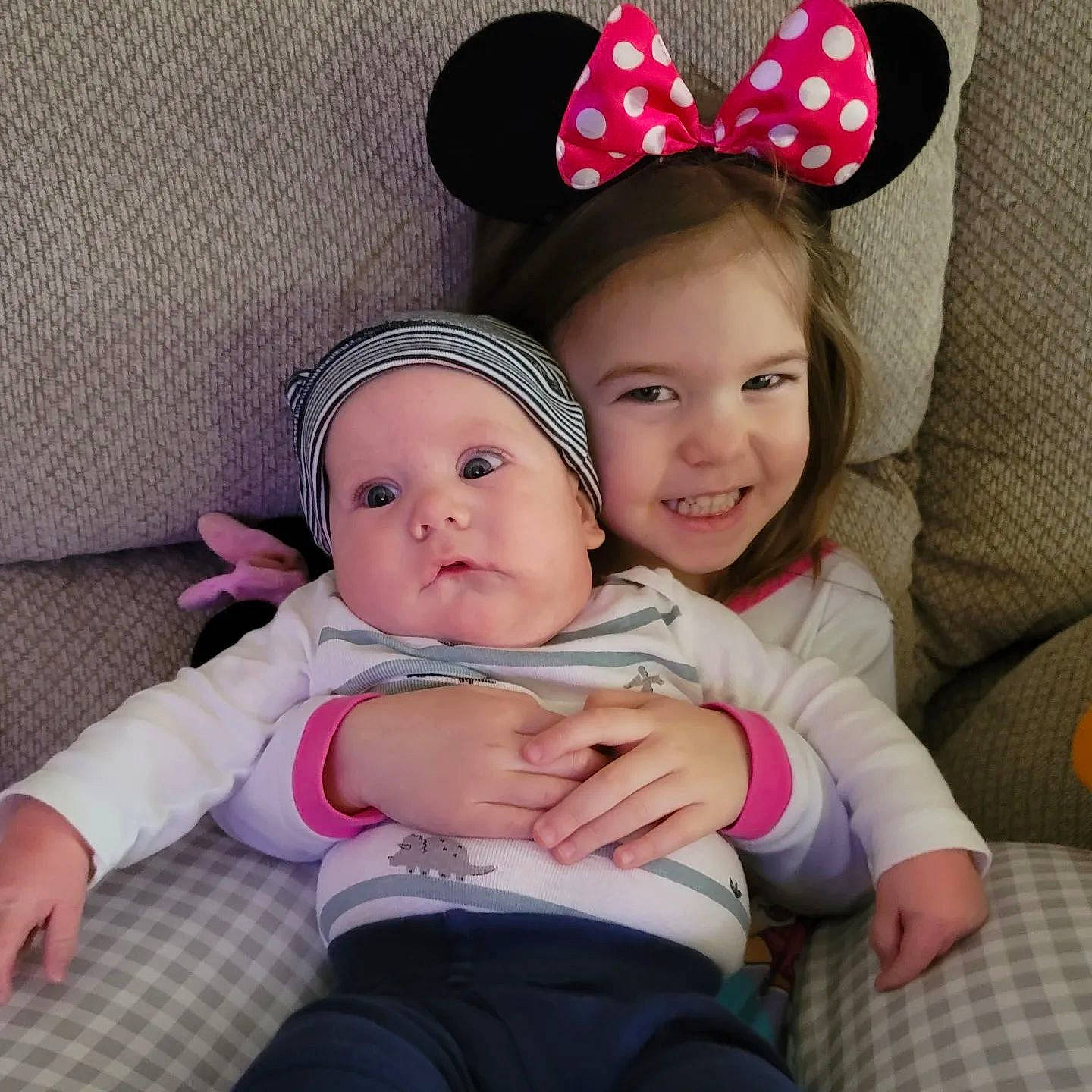 Maddux joined the competition — help win amazing prizes! arm, baby, baby_toddler_clothing, beauty, cap, comfort, cool, costume_hat, facial_expression, fun, gesture, happy, headwear, joy, lap, lip, mammal, person, pink, skin