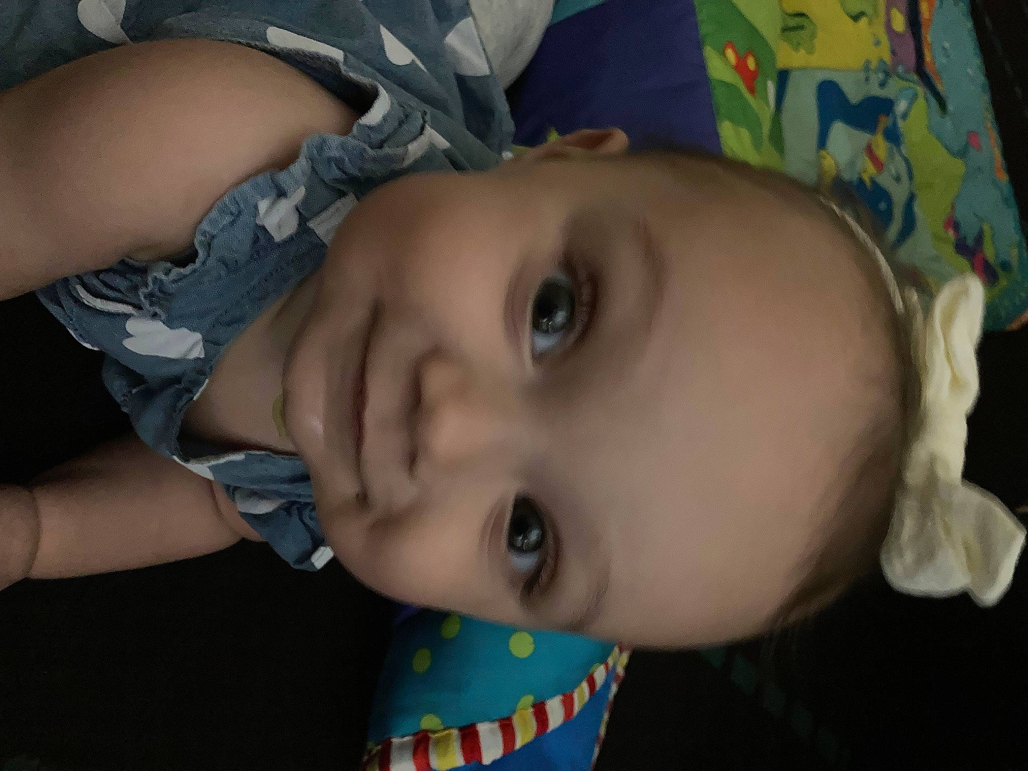 Gabriella is registered to the contest to win money with this photo: baby, baby_toddler_clothing, cheek, chin, eye, eyebrow, eyelash, facial_expression, forehead, hairstyle, happy, iris, joy, lip, mouth, nose, organ, person, product, skin