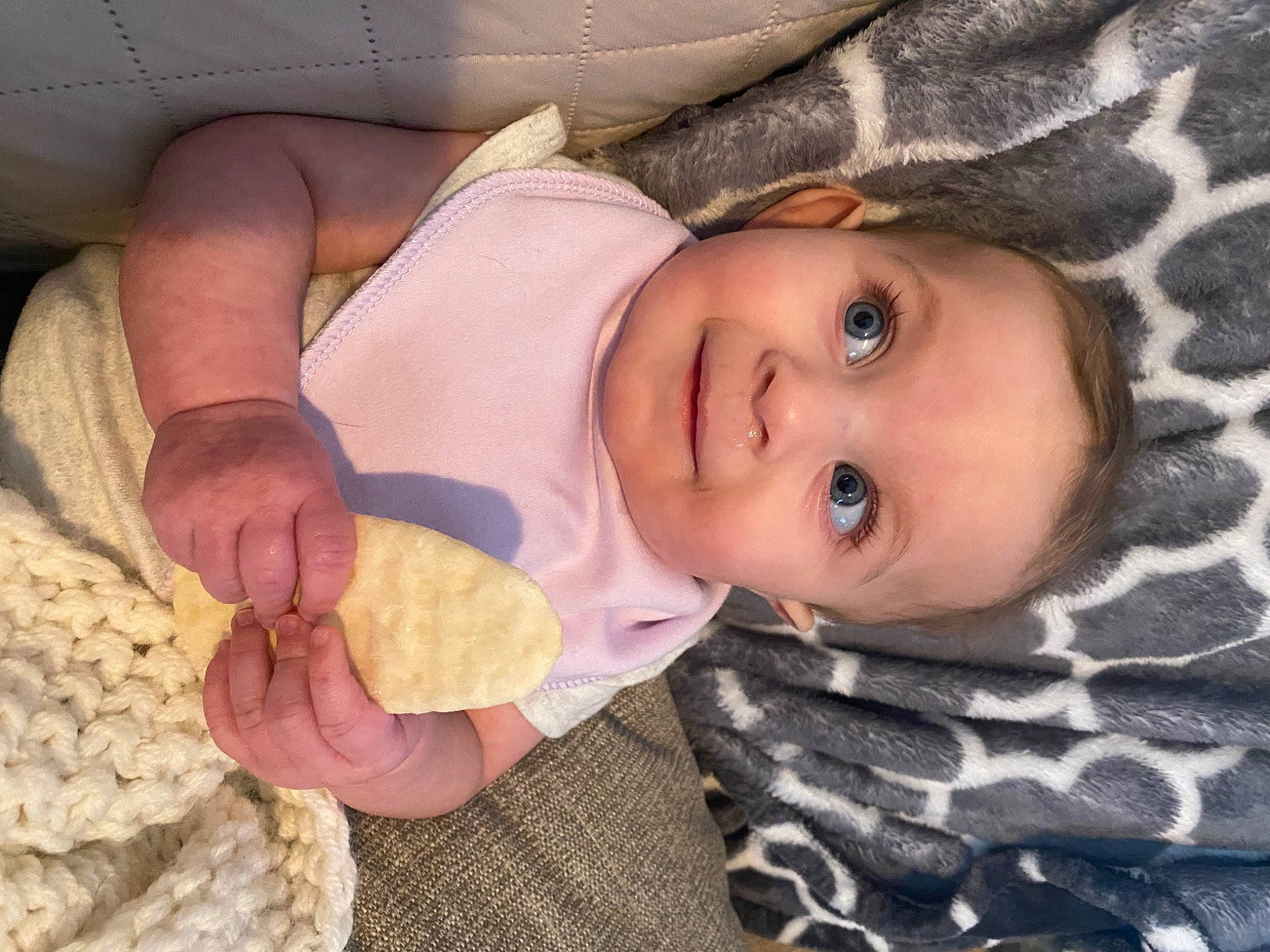 Veronica joined the competition — help win amazing prizes! baby_toddler_clothing, cheek, eye, eyebrow, eyelash, face, gesture, hand, head, headgear, human_body, iris, lip, mammal, nose, person, skin, sleeve, smile, textile