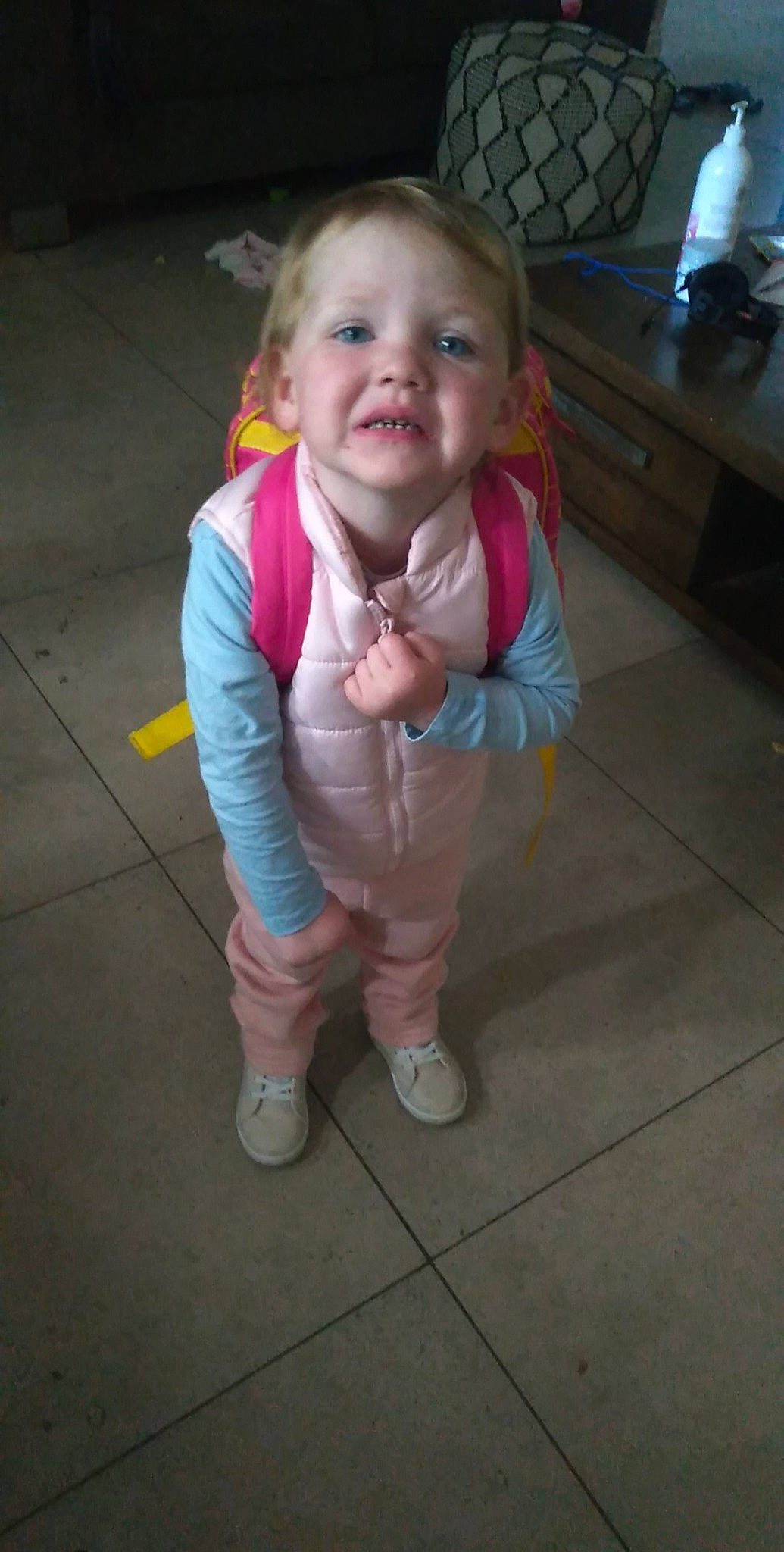 Aylah is registered to the contest to win money with this photo: baby, cheek, child, facial_expression, fun, person, pink, play, skin, smile, toddler