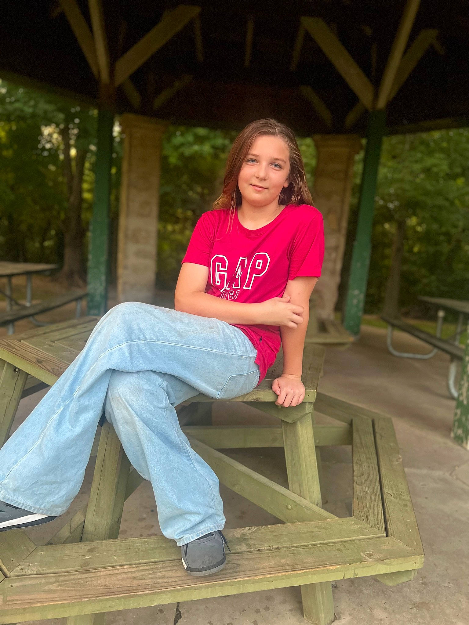 Makenzie is registered to the contest to win money with this photo: denim, flash_photography, fun, grass, happy, human_leg, jeans, joy, knee, leg, leisure, magenta, people_in_nature, person, plant, smile, sneakers, t_shirt, thigh, tints_and_shades