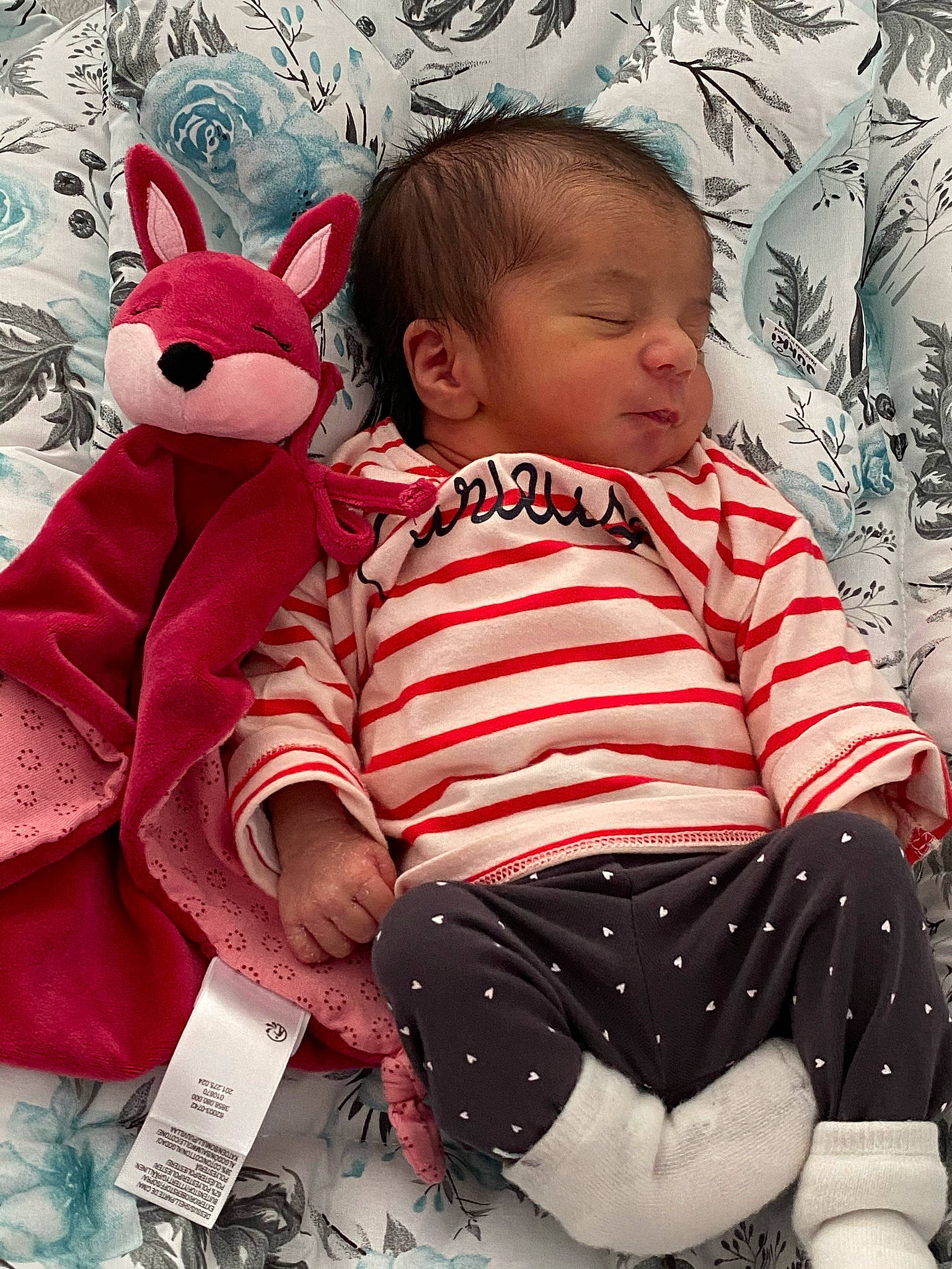 Julianna participe au concours pour gagner de l'argent avec cette photo : baby, baby_toddler_clothing, cheek, child, comfort, facial_expression, fun, happy, head, human_body, interaction, organ, pattern, person, red, sleeve, t_shirt, textile, toddler, toy