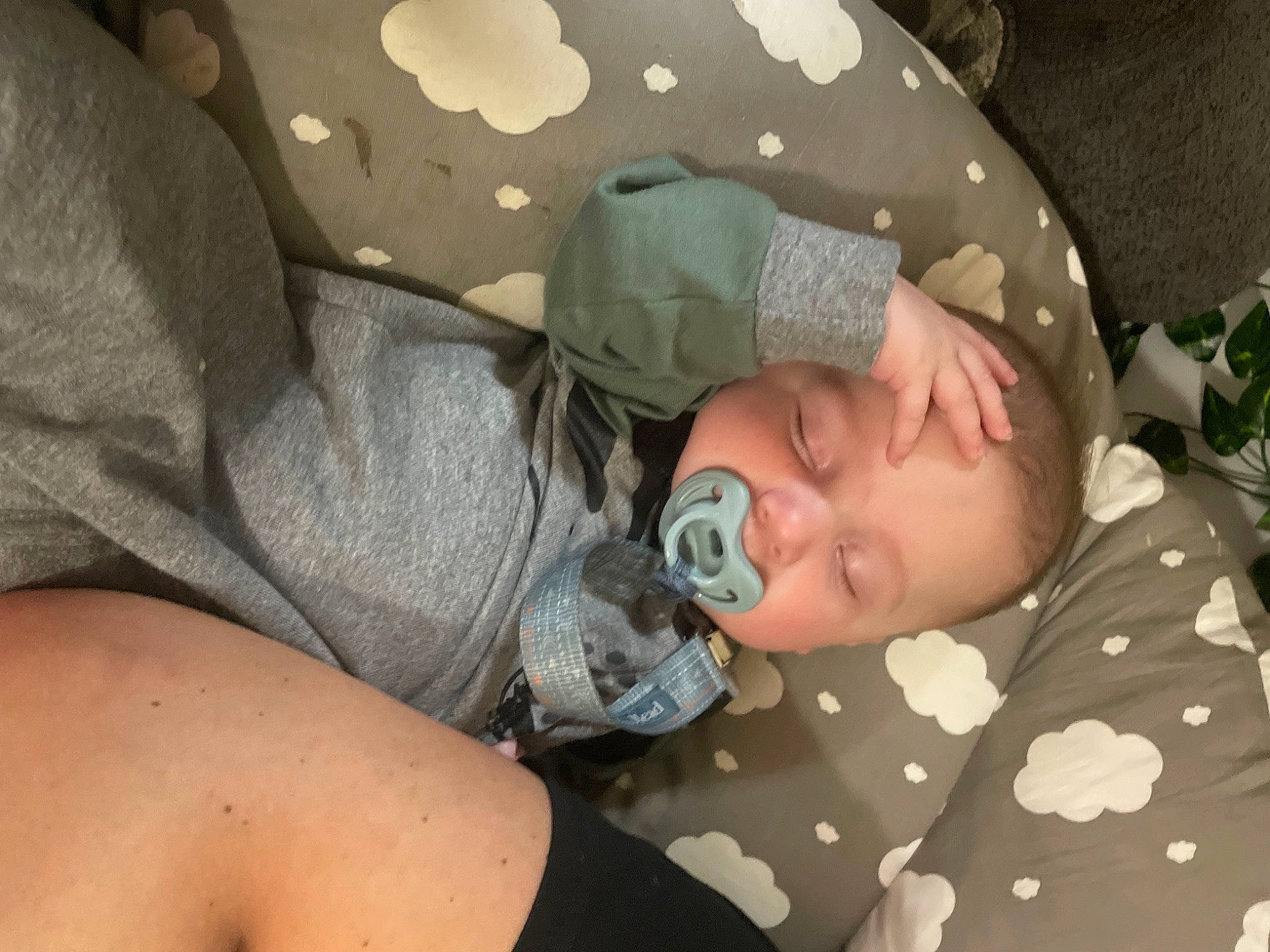 Luciano joined the competition — help win amazing prizes! baby, chest, child, comfort, elbow, eye, face, head, human_body, human_leg, joint, linens, military_camouflage, mouth, pattern, person, skin, sleep, sleeve, thigh