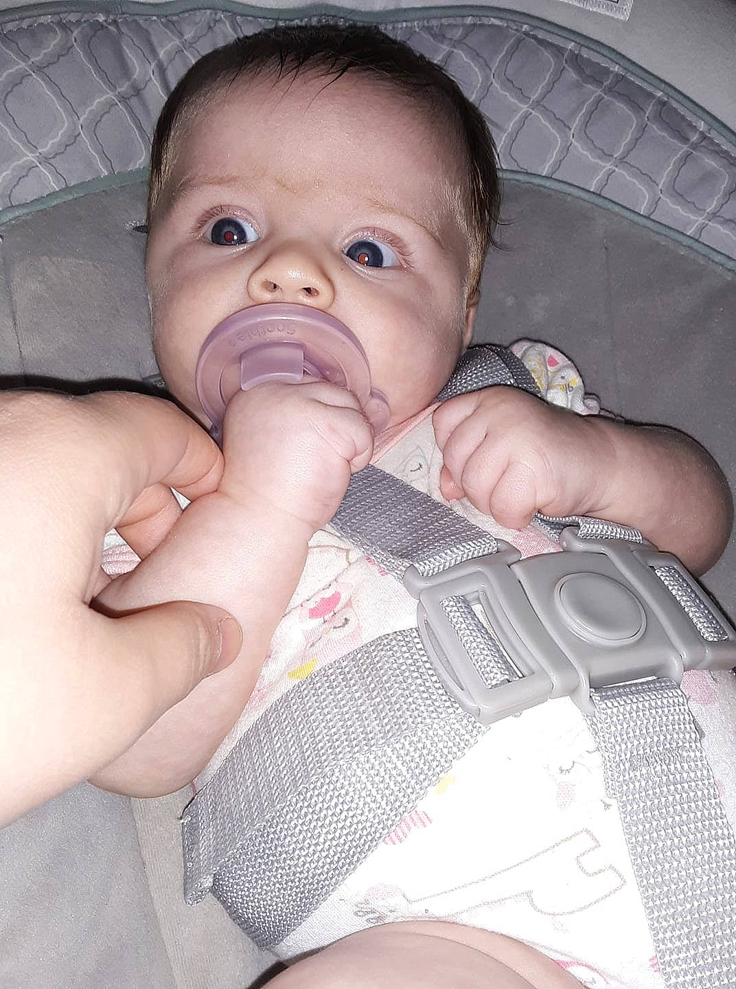Aleya is registered to the contest to win money with this photo: baby, baby_products, cheek, child, eye, finger, hand, leg, mouth, nail, nose, person, product, sitting, skin, thumb, toddler