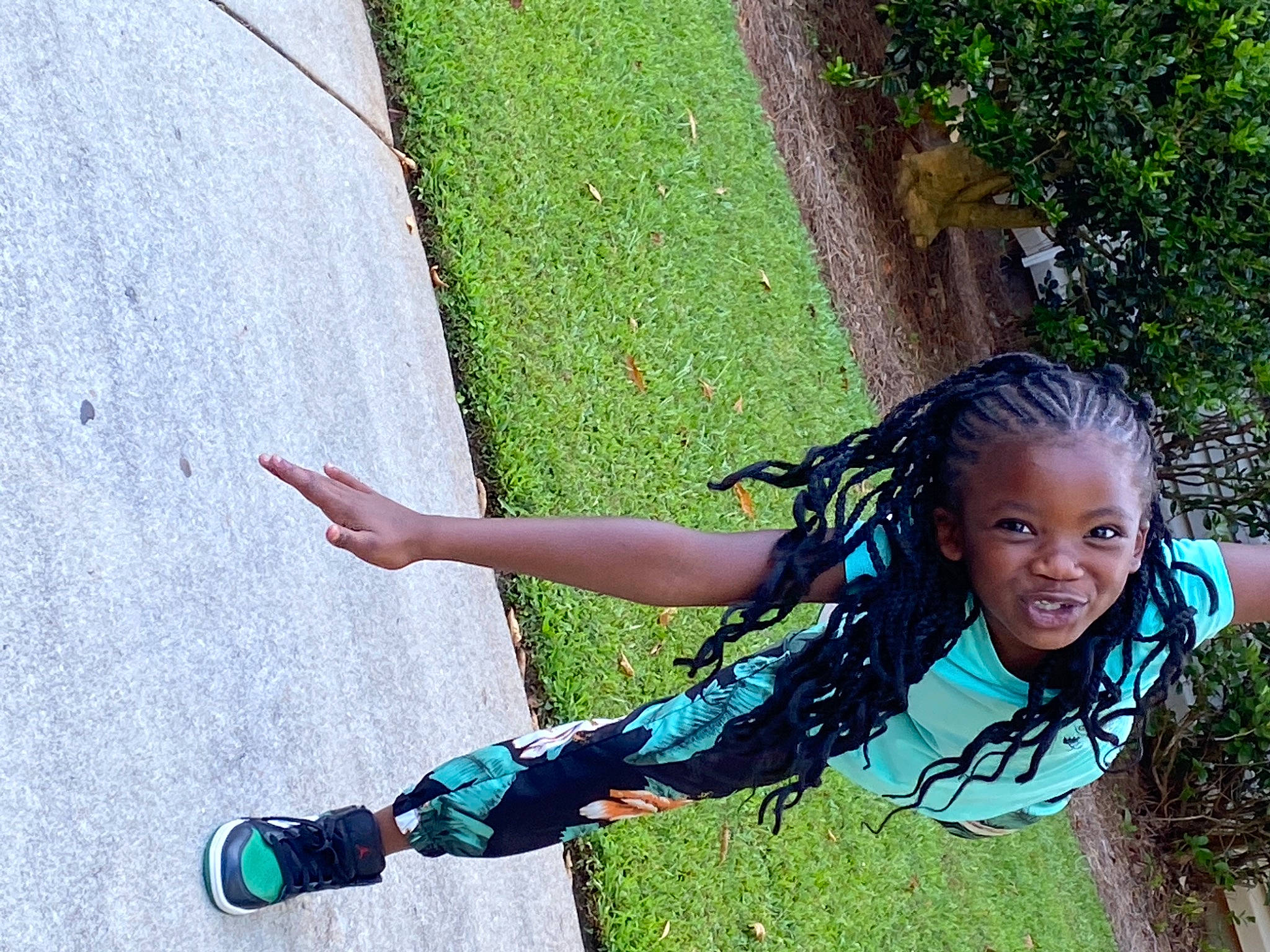 Alyza joined the competition — help win amazing prizes! child, electric_blue, fun, grass, grassland, green, hair, happy, head, human_leg, knee, lawn, leisure, pattern, people_in_nature, person, plant, recreation, smile, toddler