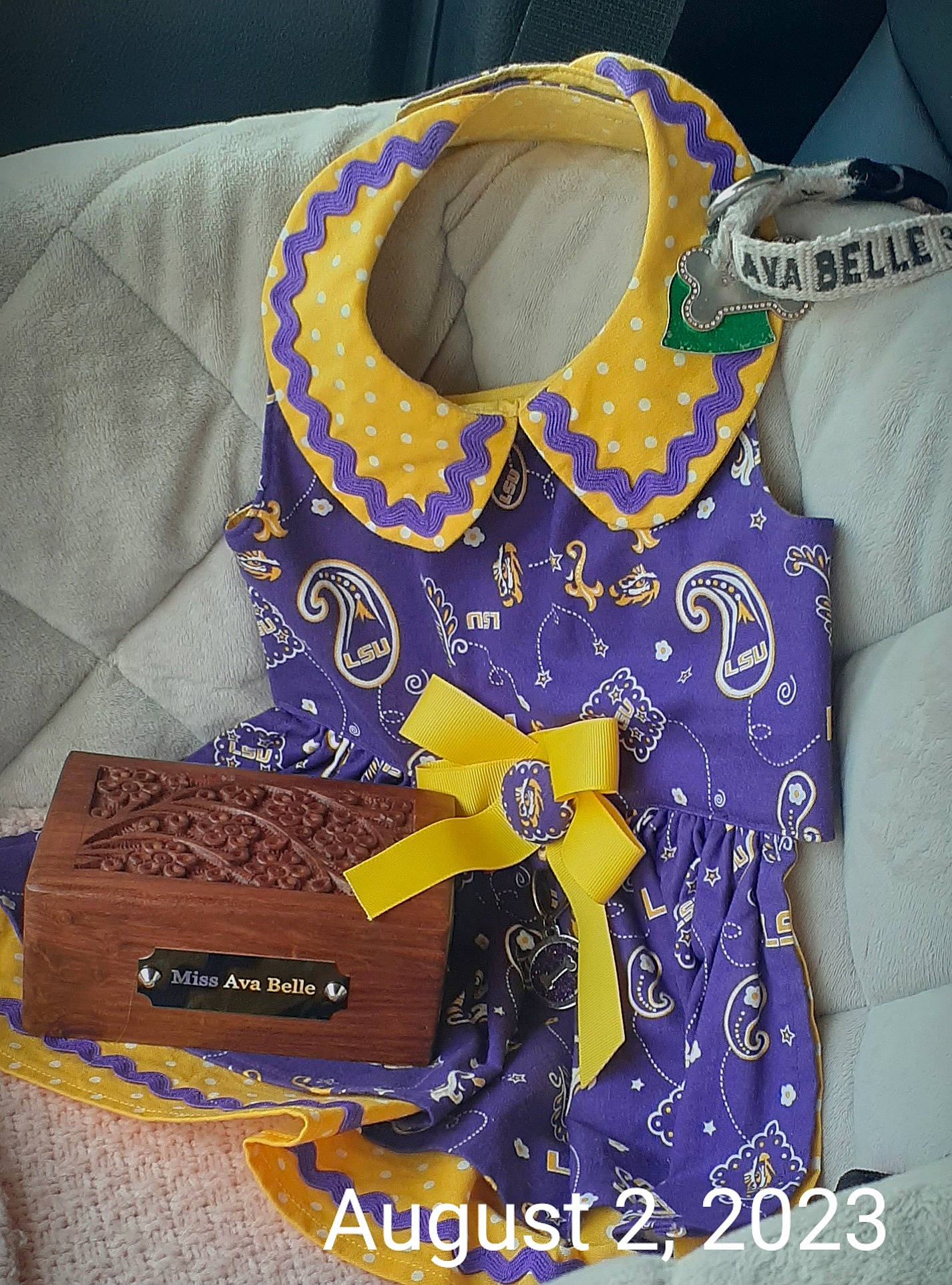 Miss Ava Belle joined the competition — help win amazing prizes! baby_toddler_clothing, bag, bib, brand, button, circle, collar, dress_shirt, electric_blue, fashion_accessory, fashion_design, font, formal_wear, necklace, pattern, shoulder_bag, sleeve, sportswear, t_shirt, visual_arts