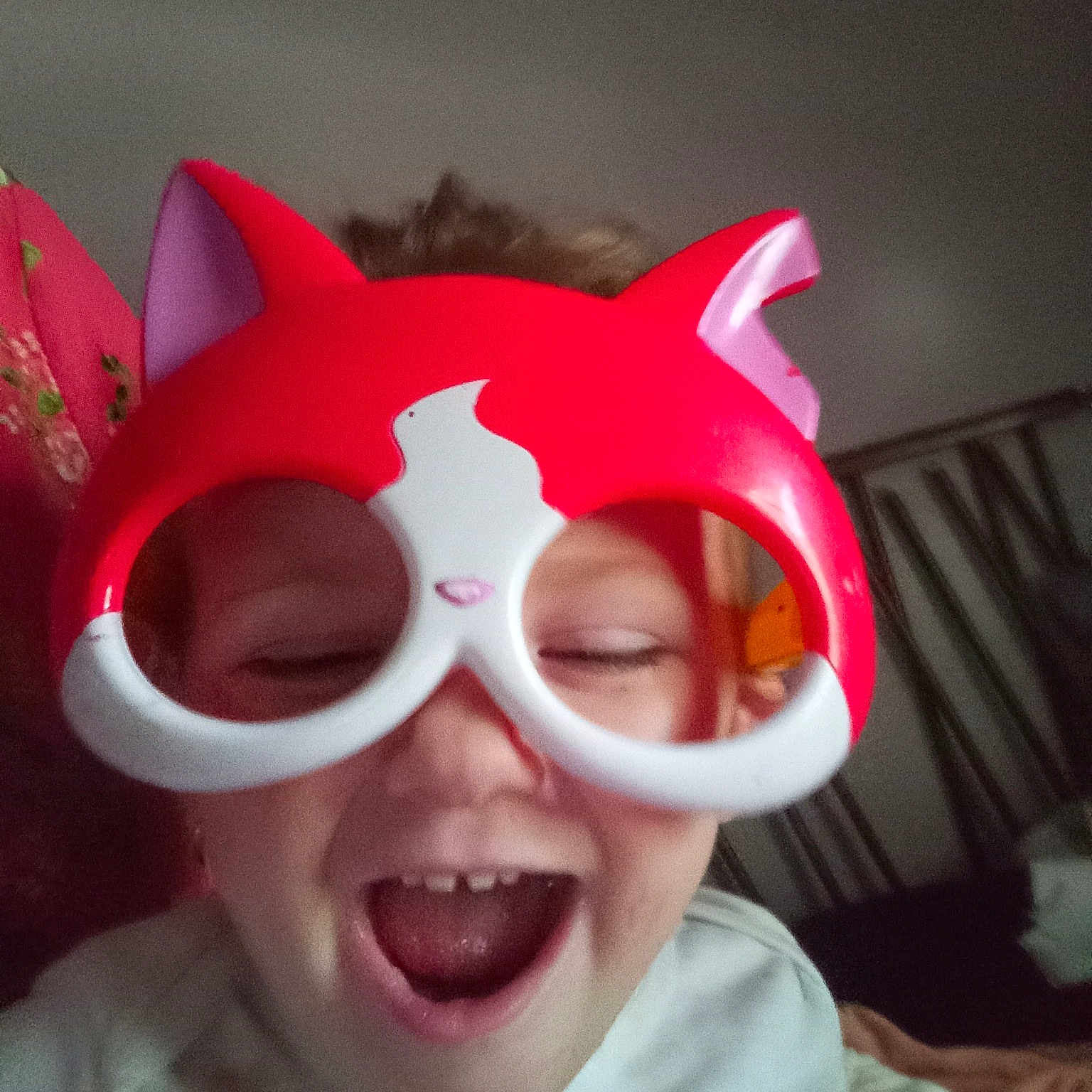 Kaite K joined the competition — help win amazing prizes! carmine, eyewear, fashion_accessory, fictional_character, fun, fur, goggles, happy, headgear, jaw, lip, magenta, mouth, personal_protective_equipment, smile, snout, sunglasses, toddler, vision_care, whiskers