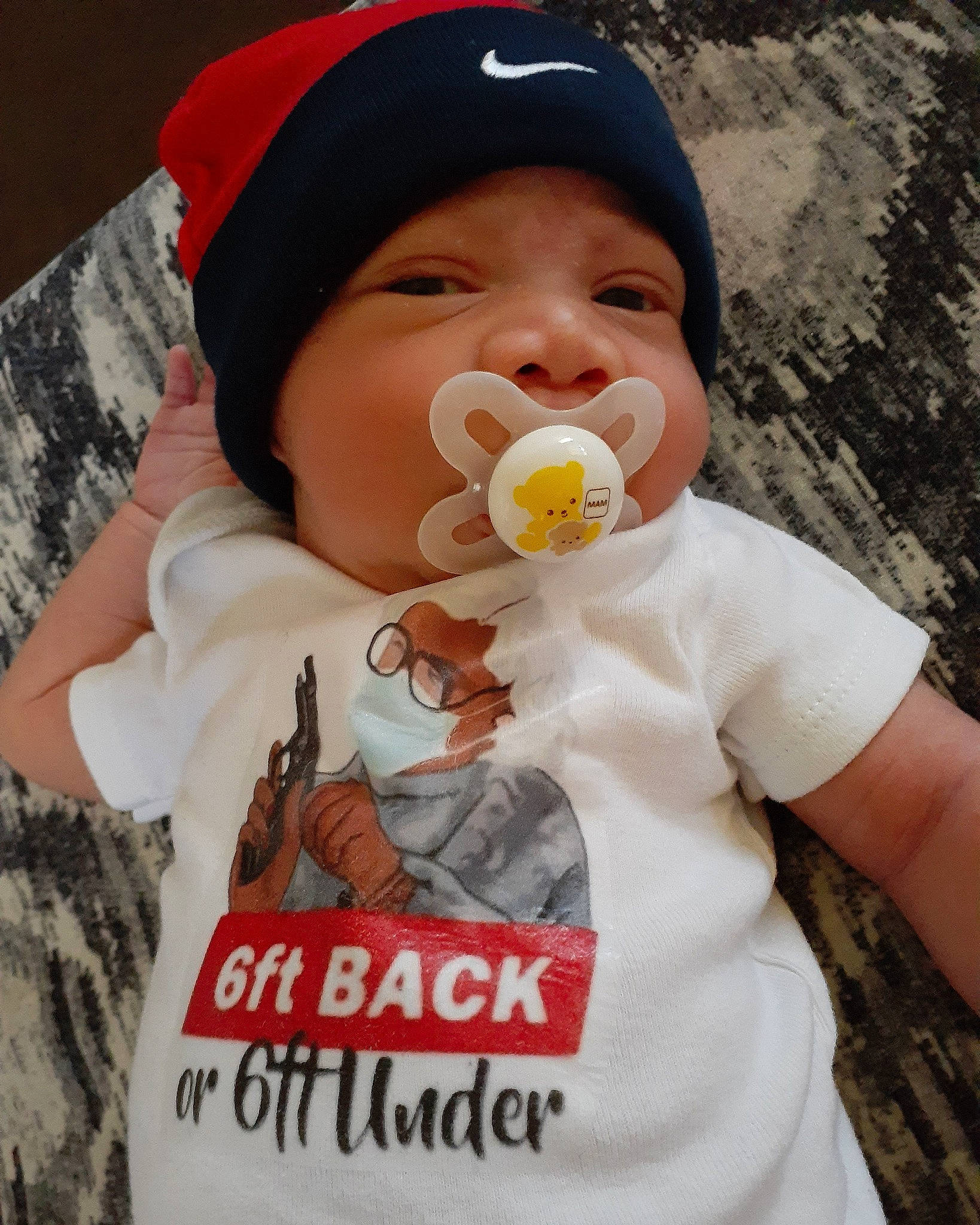 Kaycen is registered to the contest to win money with this photo: baby, child, food, headwear, person, smile, toddler