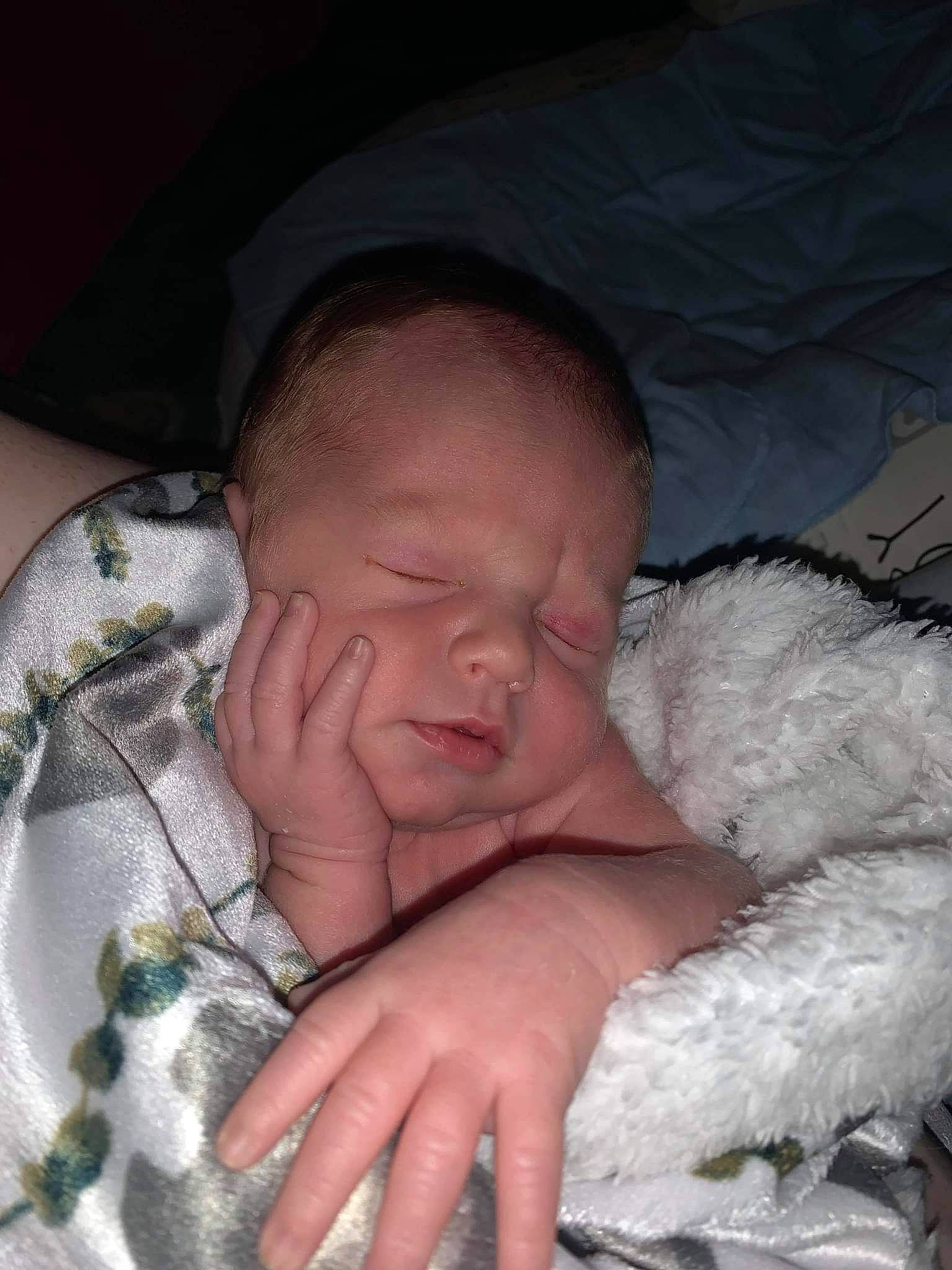 Dylan Jr joined the competition — help win amazing prizes! abdomen, baby, baby_products, baby_sleeping, baby_toddler_clothing, bedtime, cheek, comfort, eyelash, finger, fur, gesture, hand, happy, linens, nail, neck, pattern, person, thumb