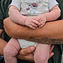 Joni is registered to the contest to win money with this photo: adult, arms, baby, car, clothing, expression, face, feet, flower_print, hands, holding, house, infant, legs, onesie, outdoor, person, skin, smile, tattoo