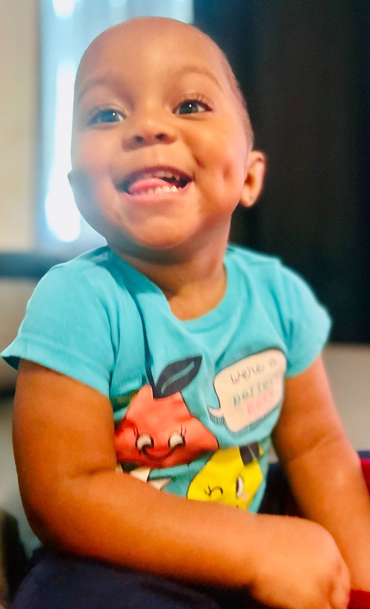 Naila is registered to the contest to win money with this photo: arm, baby_toddler_clothing, cheek, chin, eye, eyebrow, facial_expression, forehead, hairstyle, happy, human_body, joy, lip, mouth, neck, nose, person, skin, sleeve, smile