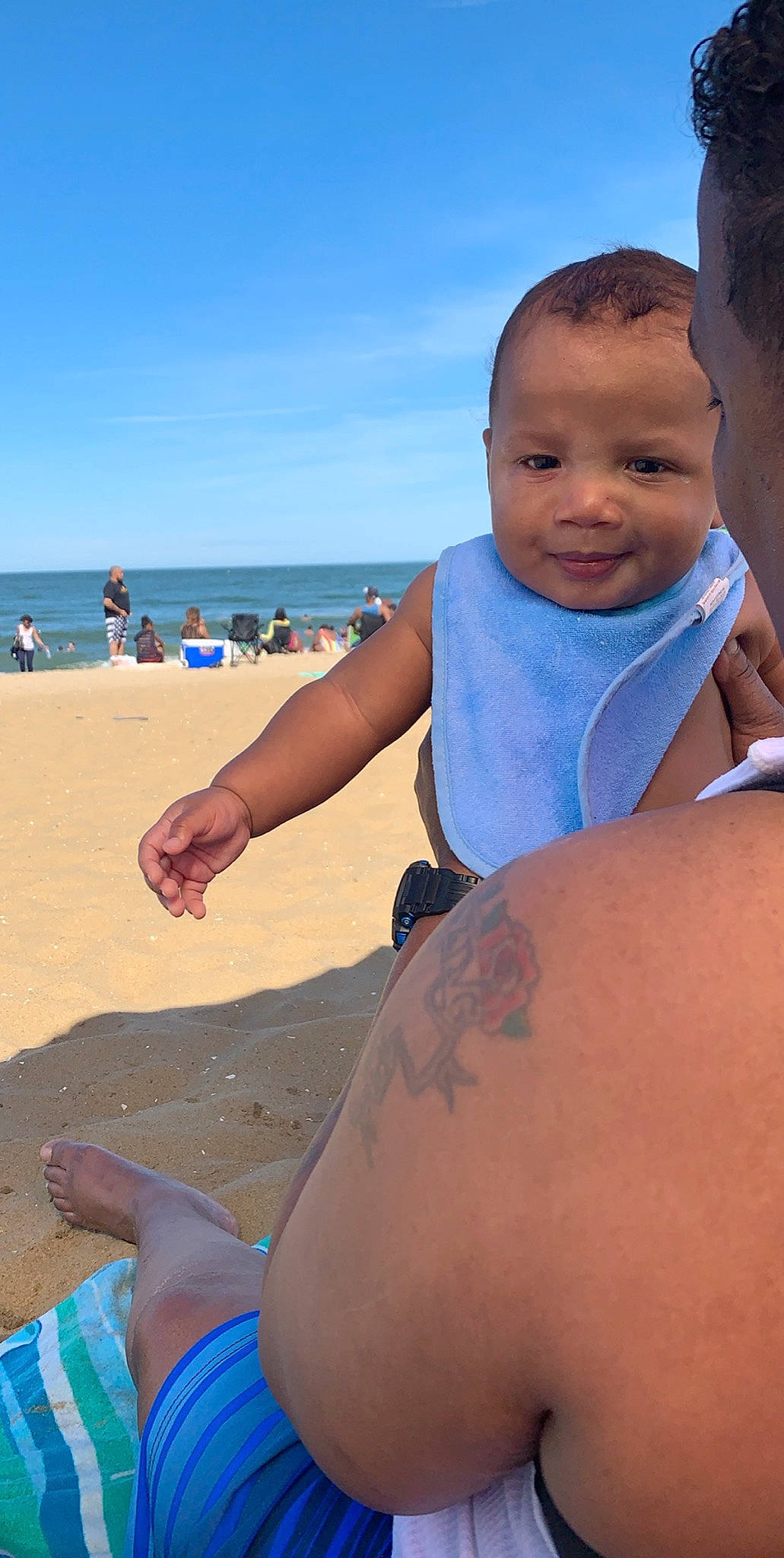 Jaidyn is registered to the contest to win money with this photo: abdomen, barechested, beach, child, fun, leg, muscle, neck, person, play, sand, sea, skin, summer, sun_tanning, thigh, toddler, trunk, undergarment, vacation
