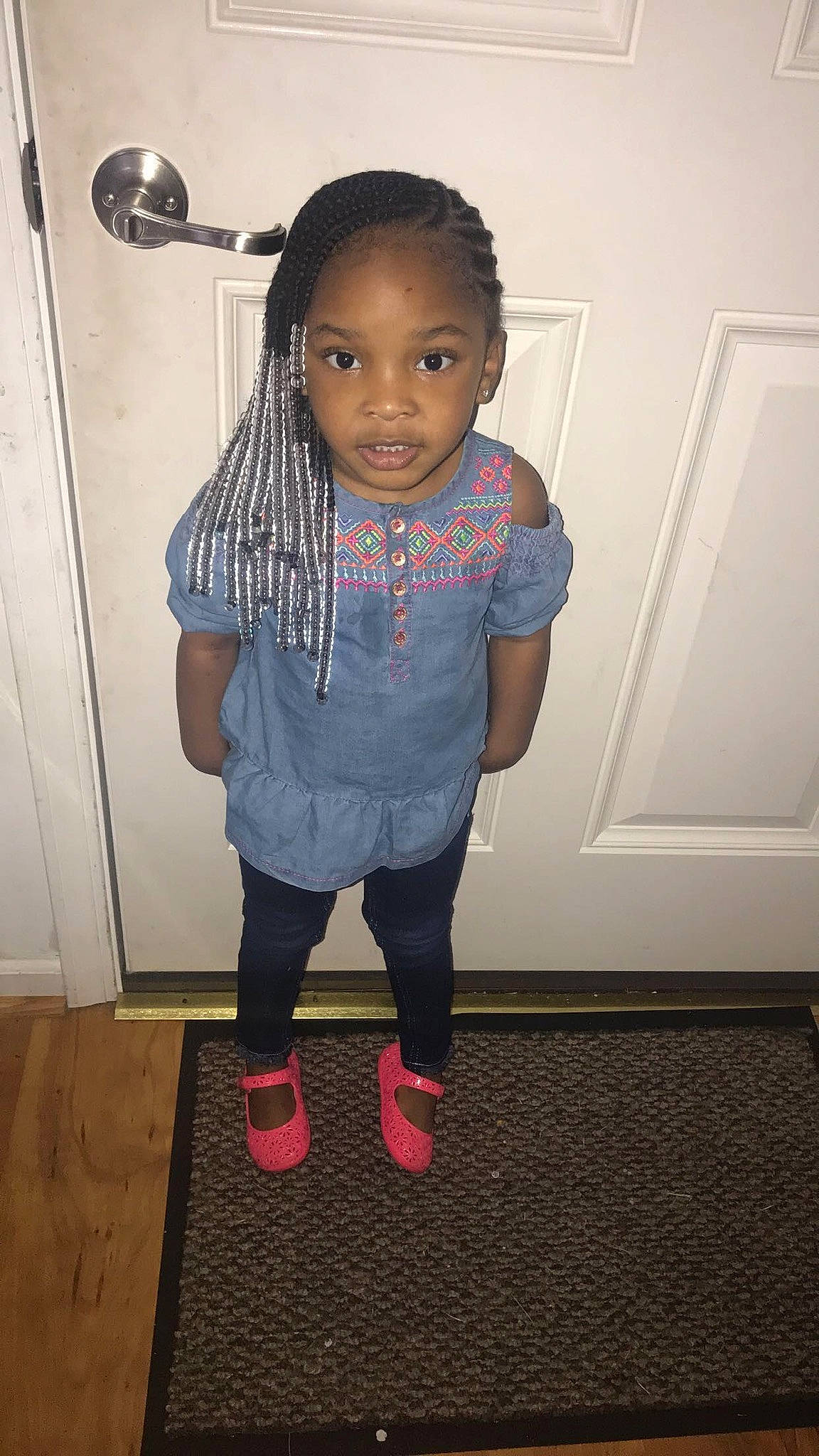 Dmyla joined the competition — help win amazing prizes! cheek, child, denim, floor, flooring, footwear, jeans, joint, person, shoe, shoulder, standing, t_shirt, toddler, trousers