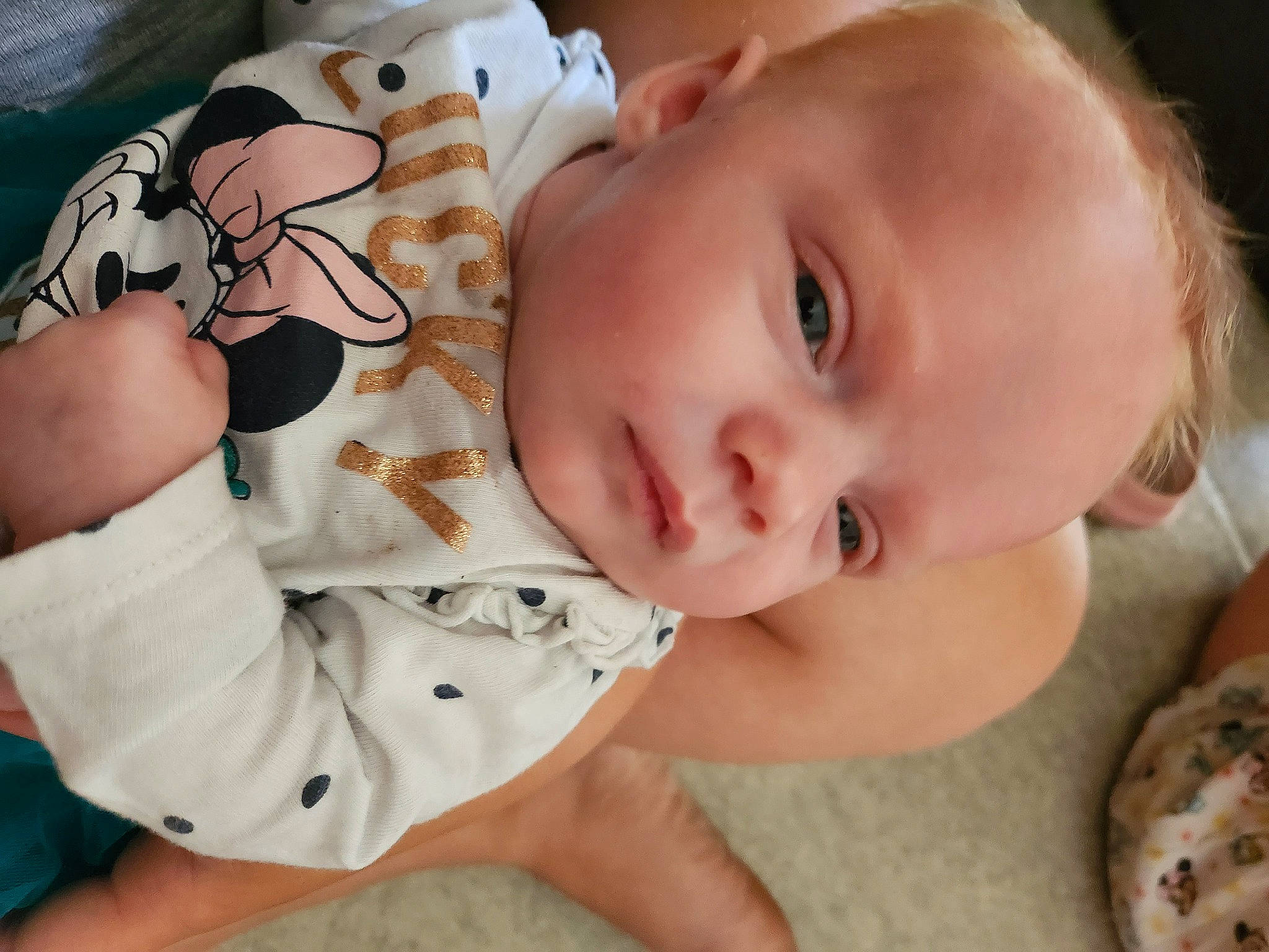 Shayna a rejoint le concours — aidez-le/la à gagner de superbes lots ! arm, baby, baby_toddler_clothing, cheek, dress, eye, face, facial_expression, finger, hand, happy, head, lip, nose, person, pink, product, skin, sleeve, toddler