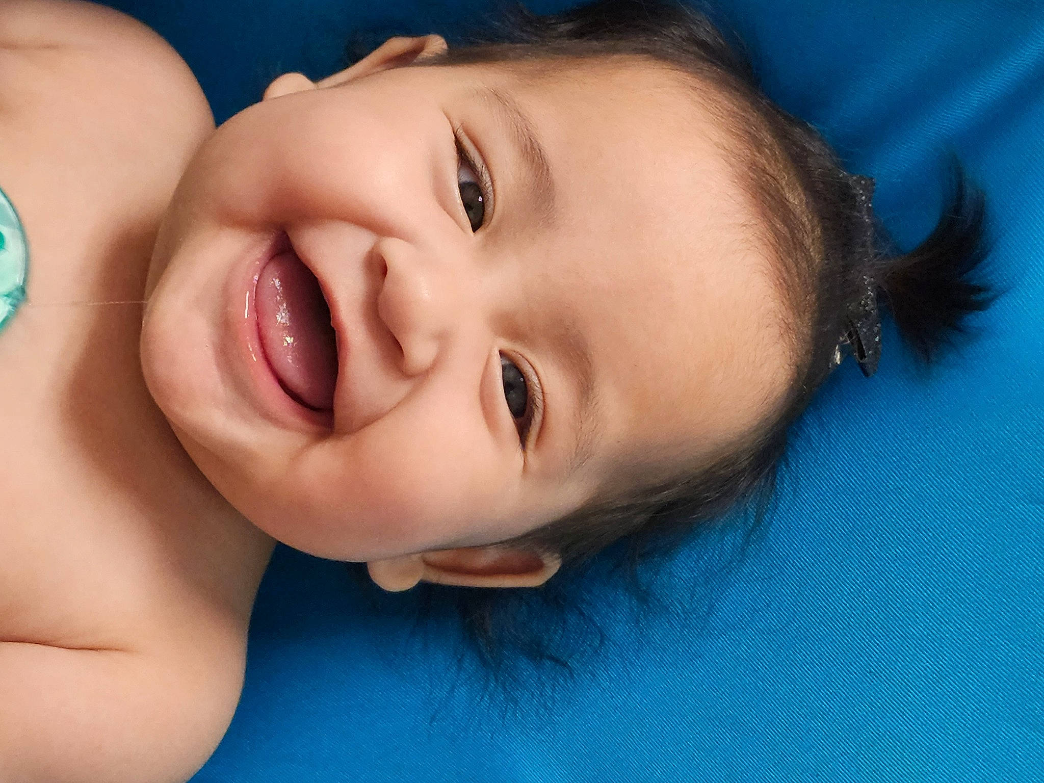 Jolene joined the competition — help win amazing prizes! azure, baby, black_hair, blue, cheek, clock, eye, eyebrow, eyelash, flash_photography, forehead, happy, iris, joy, lip, mouth, neck, nose, person, skin