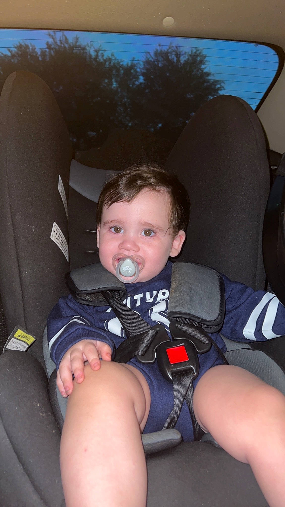 Elijah joined the competition — help win amazing prizes! arm, auto_part, automotive_design, baby, car_seat, car_seat_cover, chair, comfort, electric_blue, finger, human_leg, knee, lap, leg, leisure, person, plant, sitting, thigh, toddler