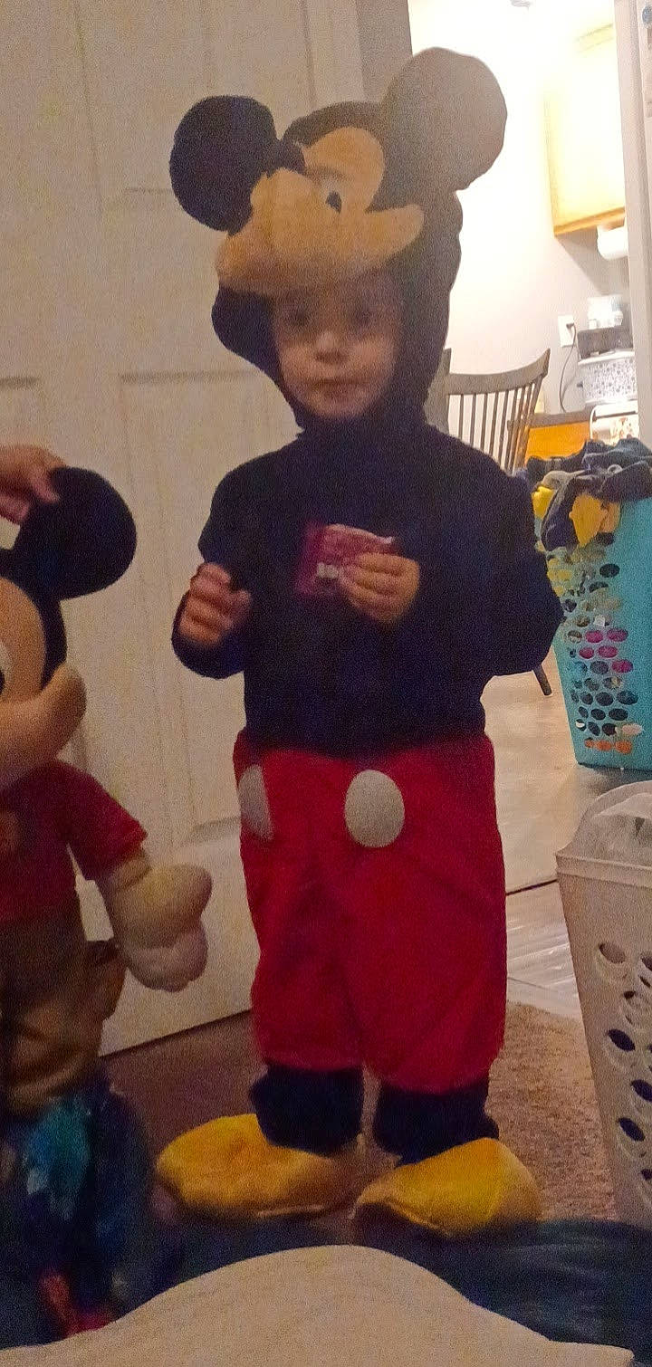 Caysen joined the competition — help win amazing prizes! child, costume, event, fictional_character, fun, fur, fur_clothing, happy, head, headgear, human_body, mascot, person, plush, room, sleeve, standing, stuffed_toy, textile, toddler