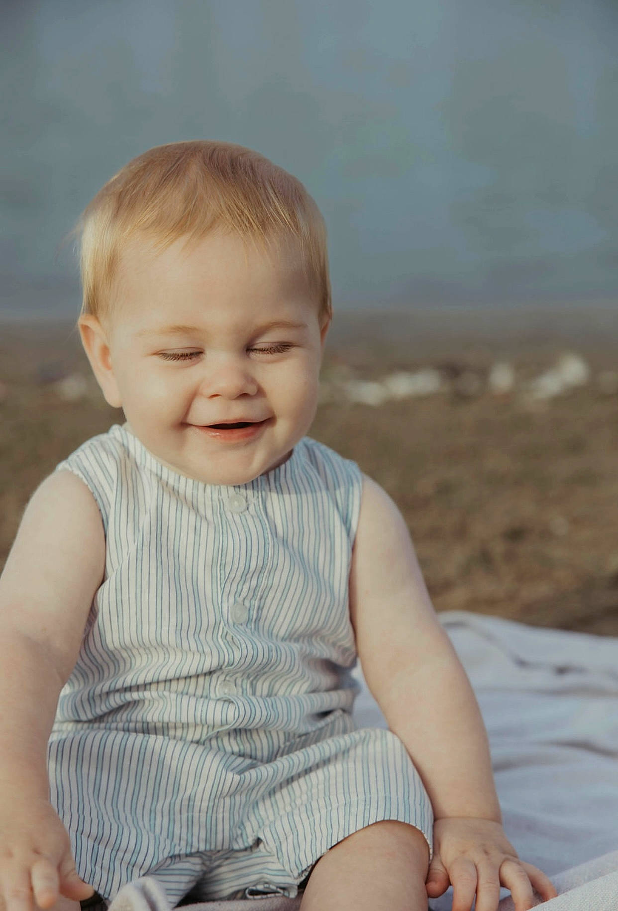 Cohen joined the competition — help win amazing prizes! baby, baby_toddler_clothing, beauty, cheek, child, chin, dress, eye, face, facial_expression, happy, iris, joy, lip, person, skin, sleeve, smile, standing, summer