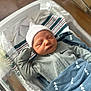 Jett joined the competition — help win amazing prizes! newborn, baby, sleeping, hospital, bassinet, blanket, hat, clothing, infant, child, person, resting, cute, toddler, face, soft, cozy, warm, indoor, portrait