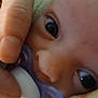 baby, pacifier, hand, face, eye, infant, closeup, skin, fingers, child, newborn, soft, cute, person, mouth, expression, nurturing, comfort, rest, blanket
