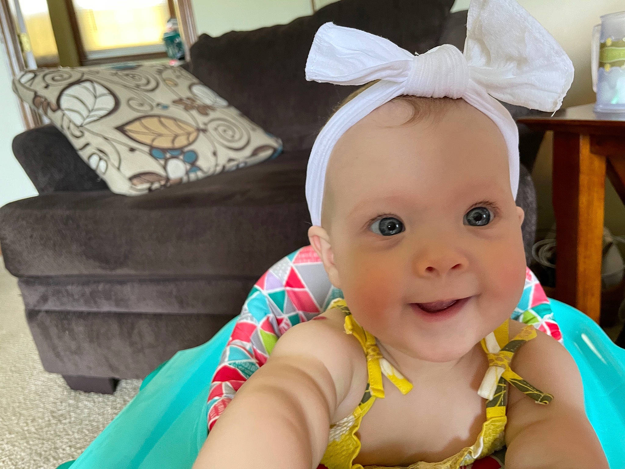 Marie joined the competition — help win amazing prizes! baby, baby_toddler_clothing, cheek, child, event, eye, face, facial_expression, fun, happy, head, human_body, iris, leisure, mouth, nose, person, pink, skin, smile