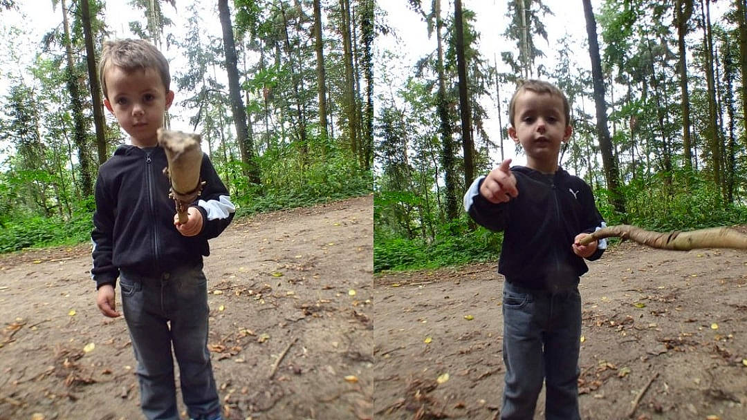 Valentin a rejoint le concours — aidez-le/la à gagner de superbes lots ! biome, face, gesture, hand, happy, leaf, leisure, outdoor_recreation, people, people_in_nature, person, plant, recreation, shirt, sky, t_shirt, terrestrial_plant, toddler, tree, trousers