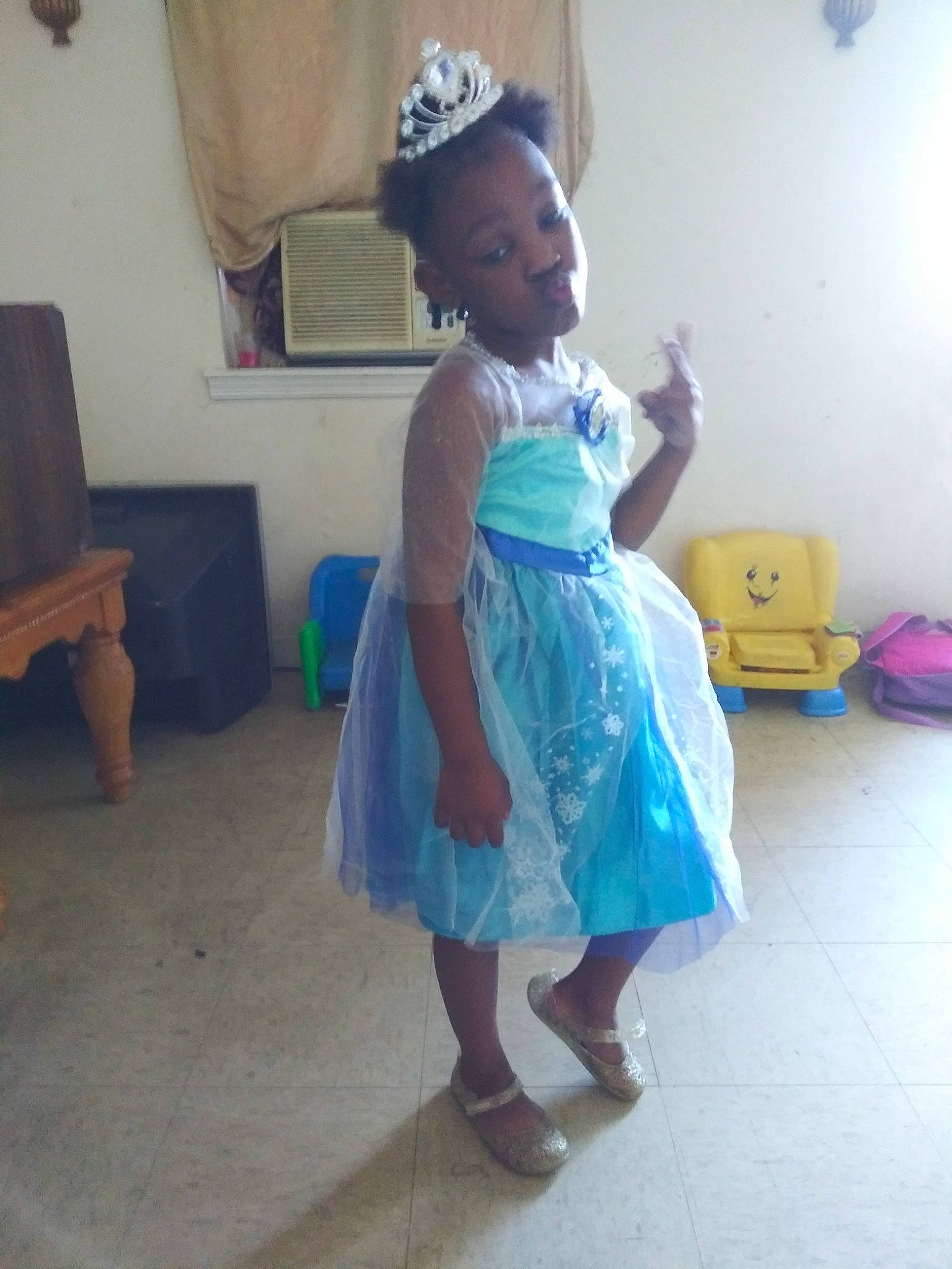 Ashanti joined the competition — help win amazing prizes! ballet_tutu, blue, child, clothing, costume, dance_dress, day, dress, girl, hair_accessory, headgear, person, textile, toddler