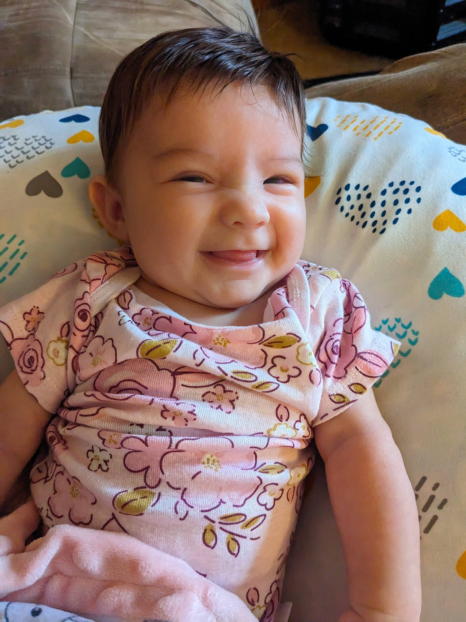 Serenity is registered to the contest to win money with this photo: baby, baby_toddler_clothing, cheek, chin, eyebrow, face, facial_expression, forehead, hairstyle, happy, head, human_body, lip, mouth, neck, nose, person, product, skin, sleeve