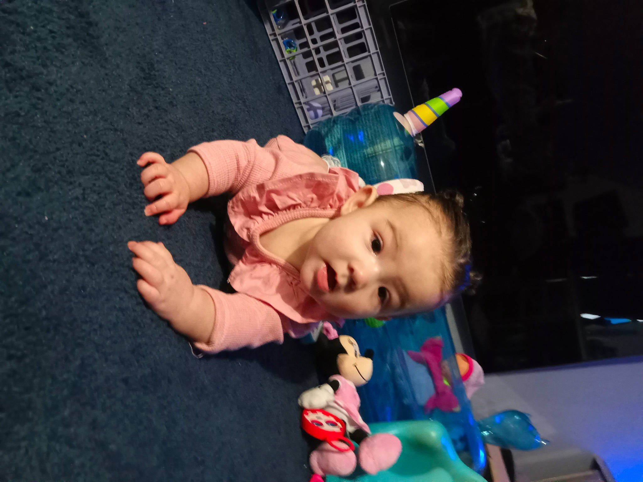 Serenity is registered to the contest to win money with this photo: baby, baby_products, baby_toddler_clothing, cheek, child, event, eye, fun, happy, hat, leisure, person, play, room, sitting, toddler, toy