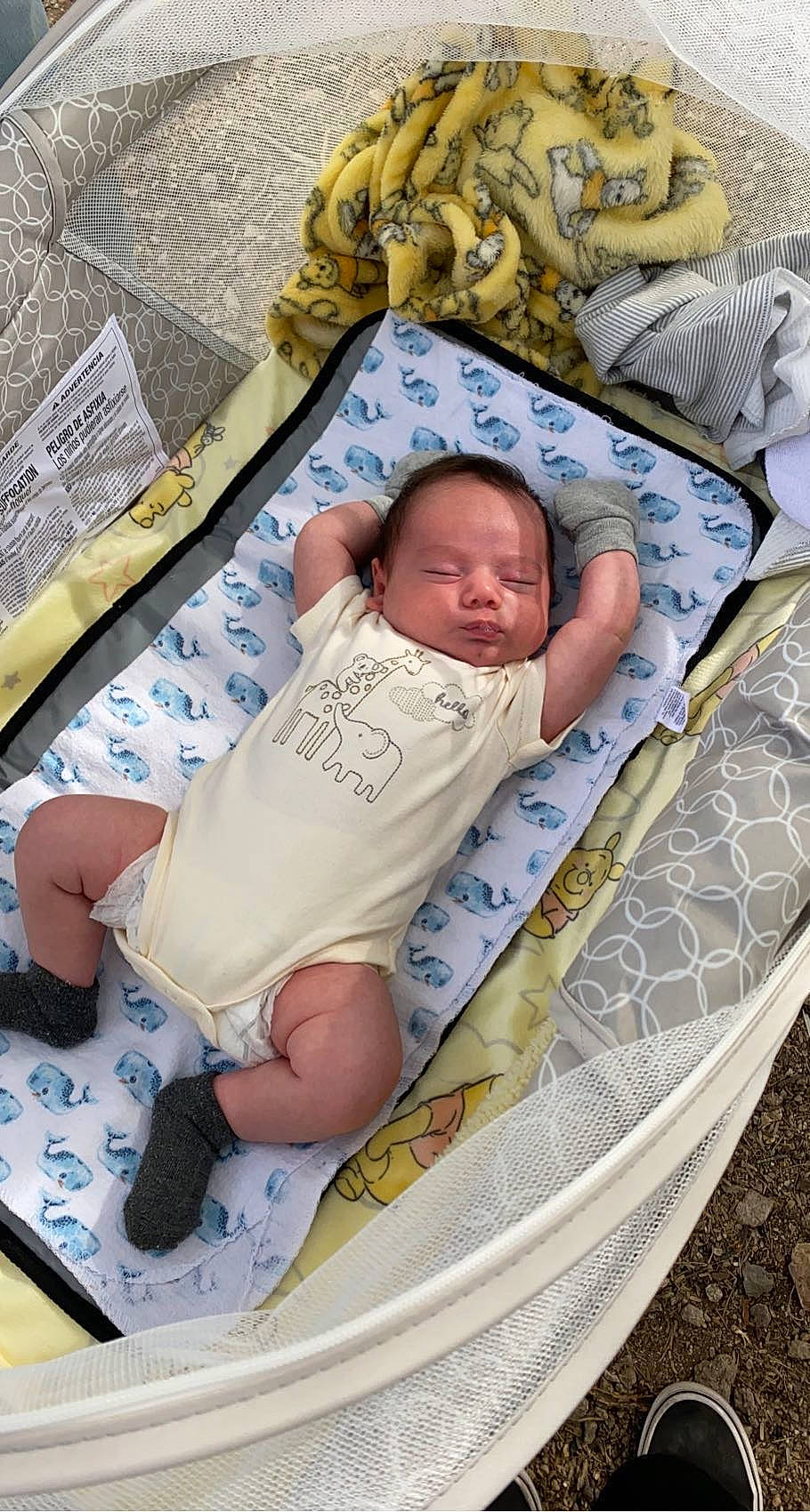 Andrés is registered to the contest to win money with this photo: baby, baby_products, baby_safety, baby_sleeping, baby_toddler_clothing, bedding, bedtime, child, comfort, infant_bed, linens, nap, pattern, person, product, room, sitting, sleep, textile, toddler