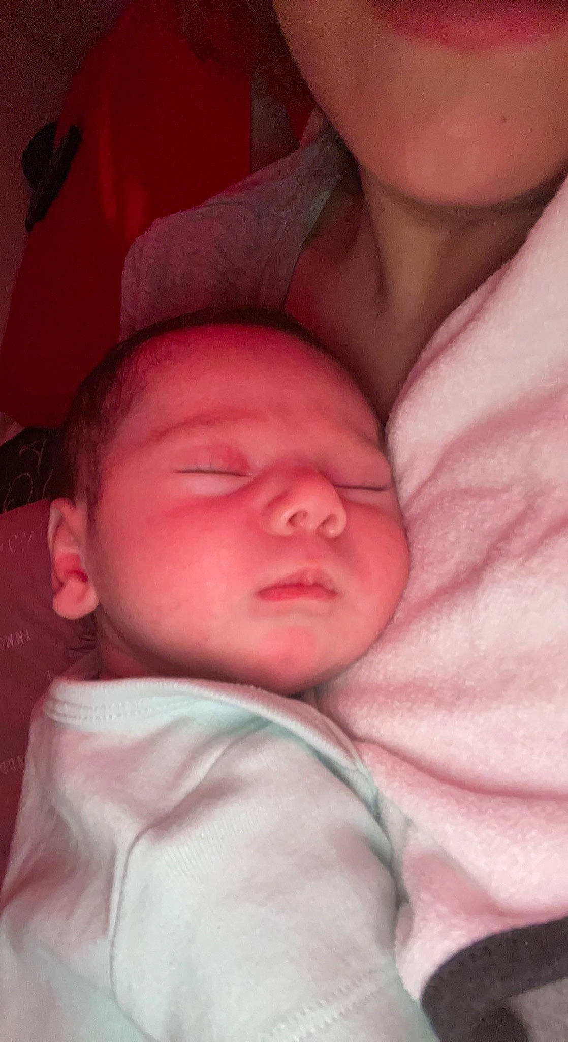 Andrés is registered to the contest to win money with this photo: baby, baby_sleeping, bedtime, carmine, cheek, child, chin, comfort, eyebrow, flesh, head, linens, lip, mouth, nose, person, pink, skin, textile, thumb